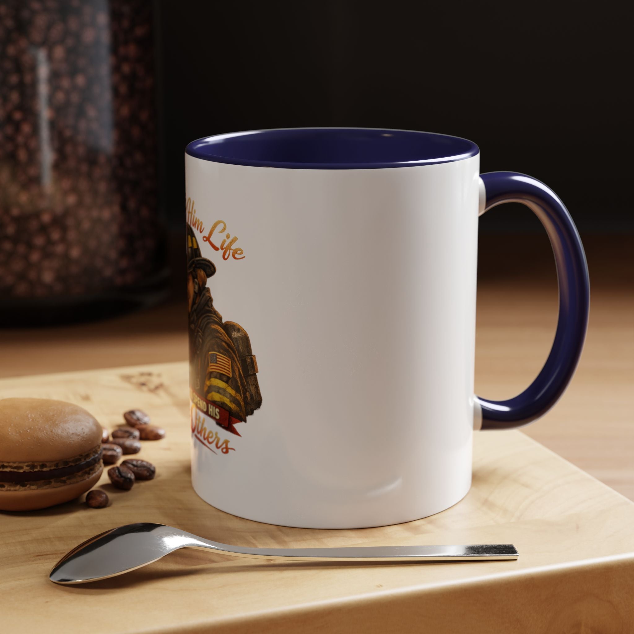 Firefighter Couple Coffee Mug – "She Gave Him Life and He Chose to Spend His Saving Others"