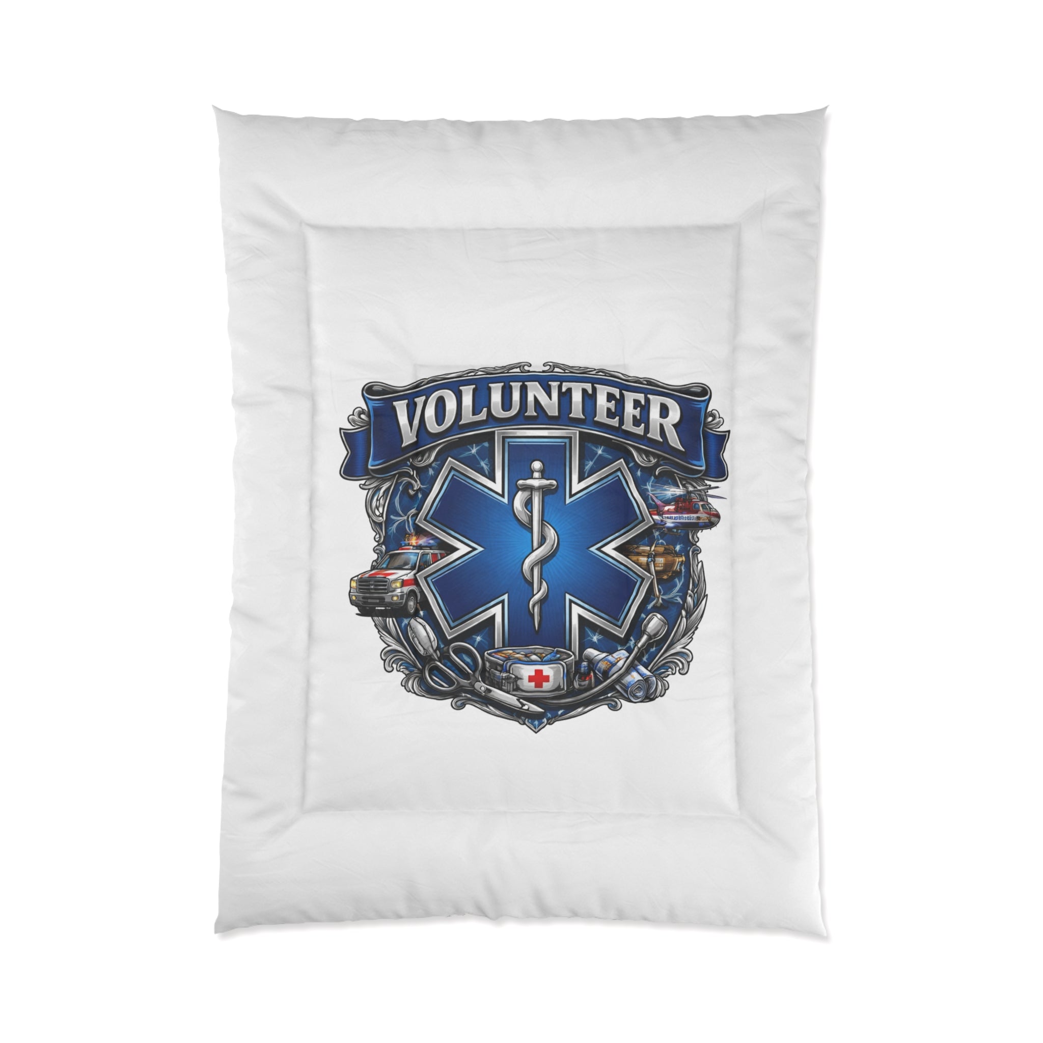 Volunteer EMT Comforter – Star of Life Medical Patch Bedding