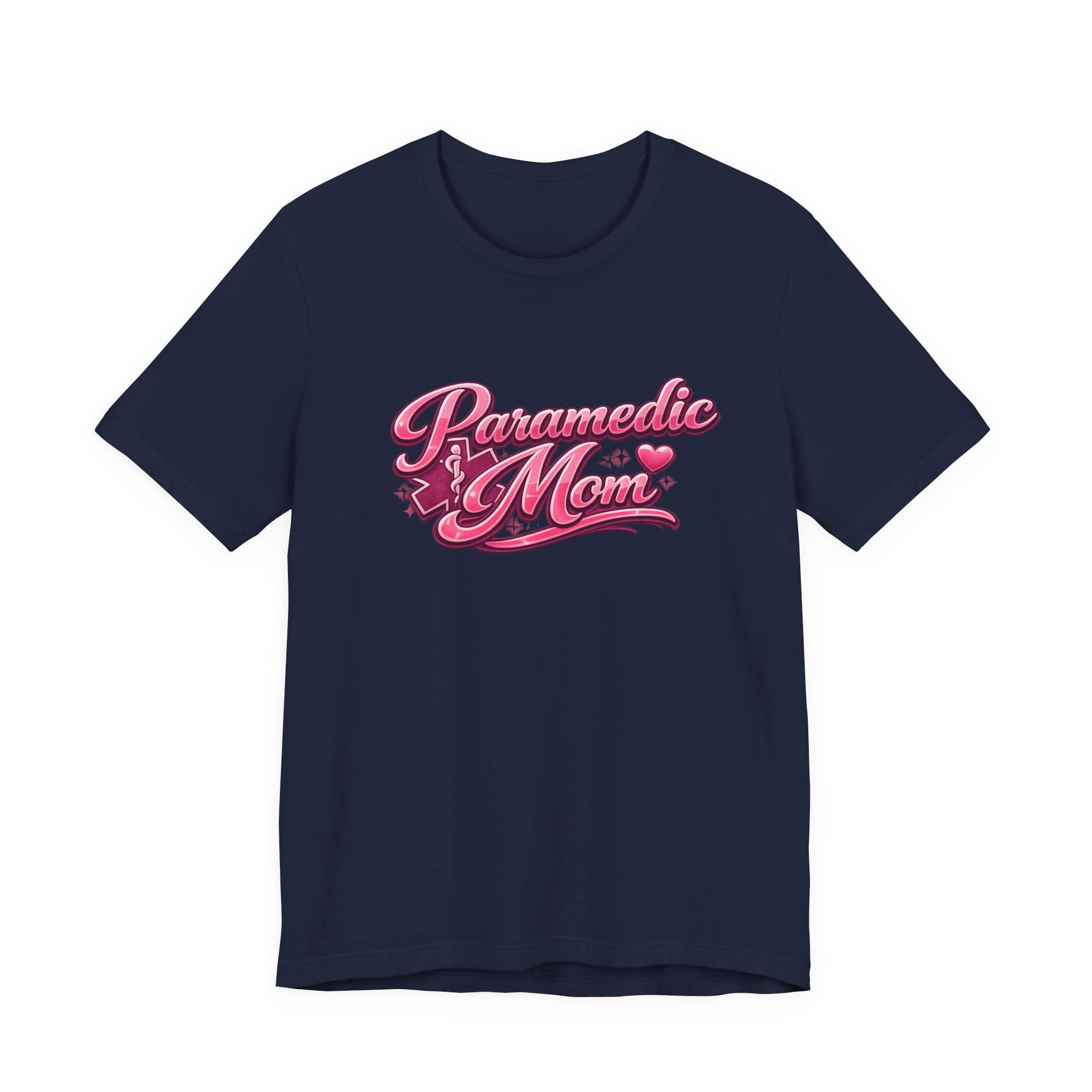 Paramedic Mom T-Shirt — Pink Retro Script Tee for EMS Moms, Mother’s Day Gift
