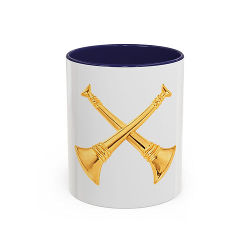 Battalion Chief Firefighter Coffee Mug — Crossed Bugles Rank Accent Mug (11/15 oz)