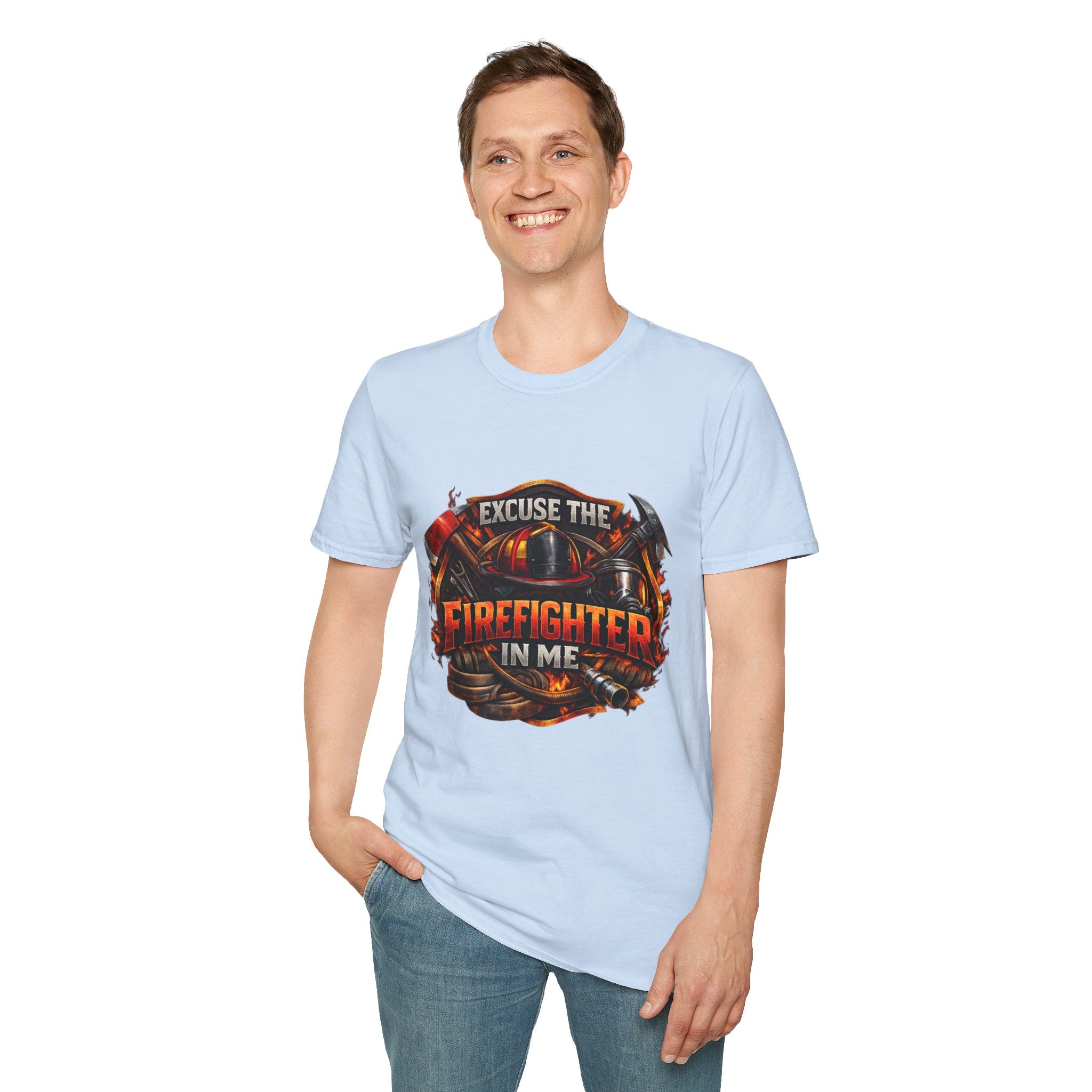 Excuse the Firefighter In Me T-Shirt — Firefighter Pride Graphic Tee