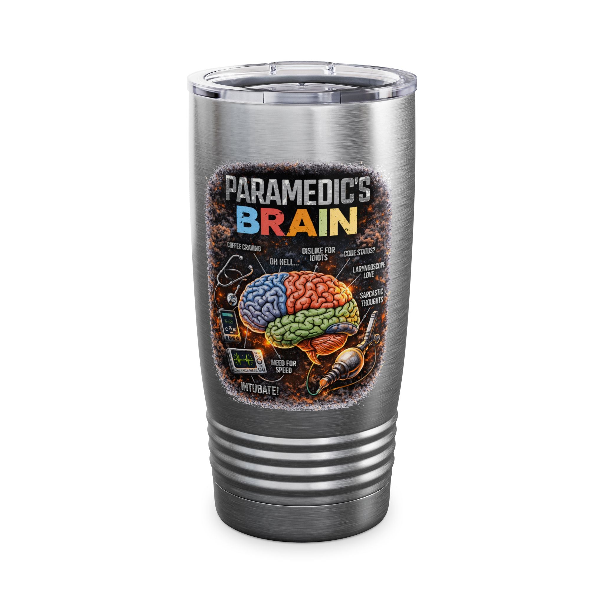 Paramedic's Brain 20oz Insulated Tumbler – EMT Gift
