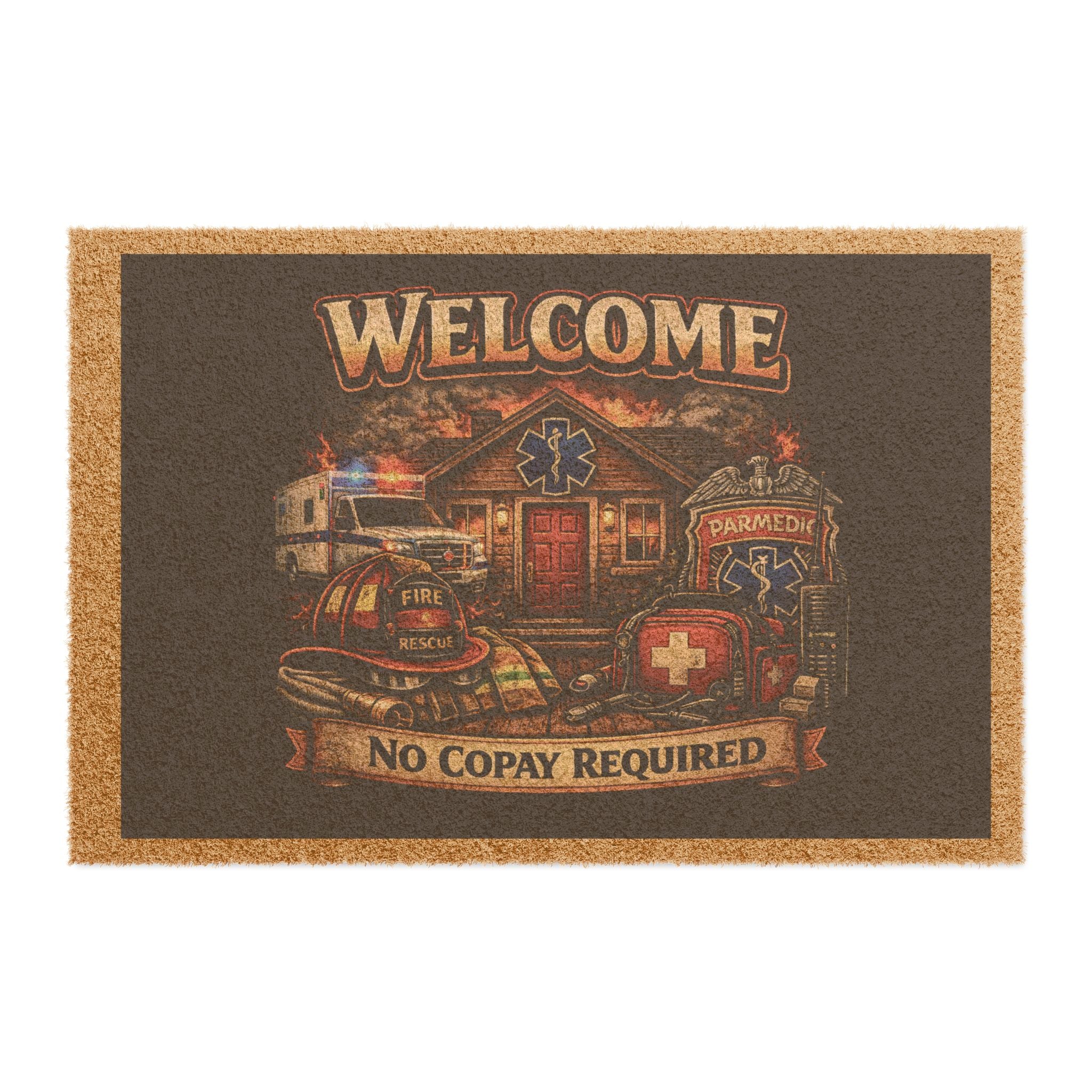 Welcome No Copay Required Paramedic Doormat