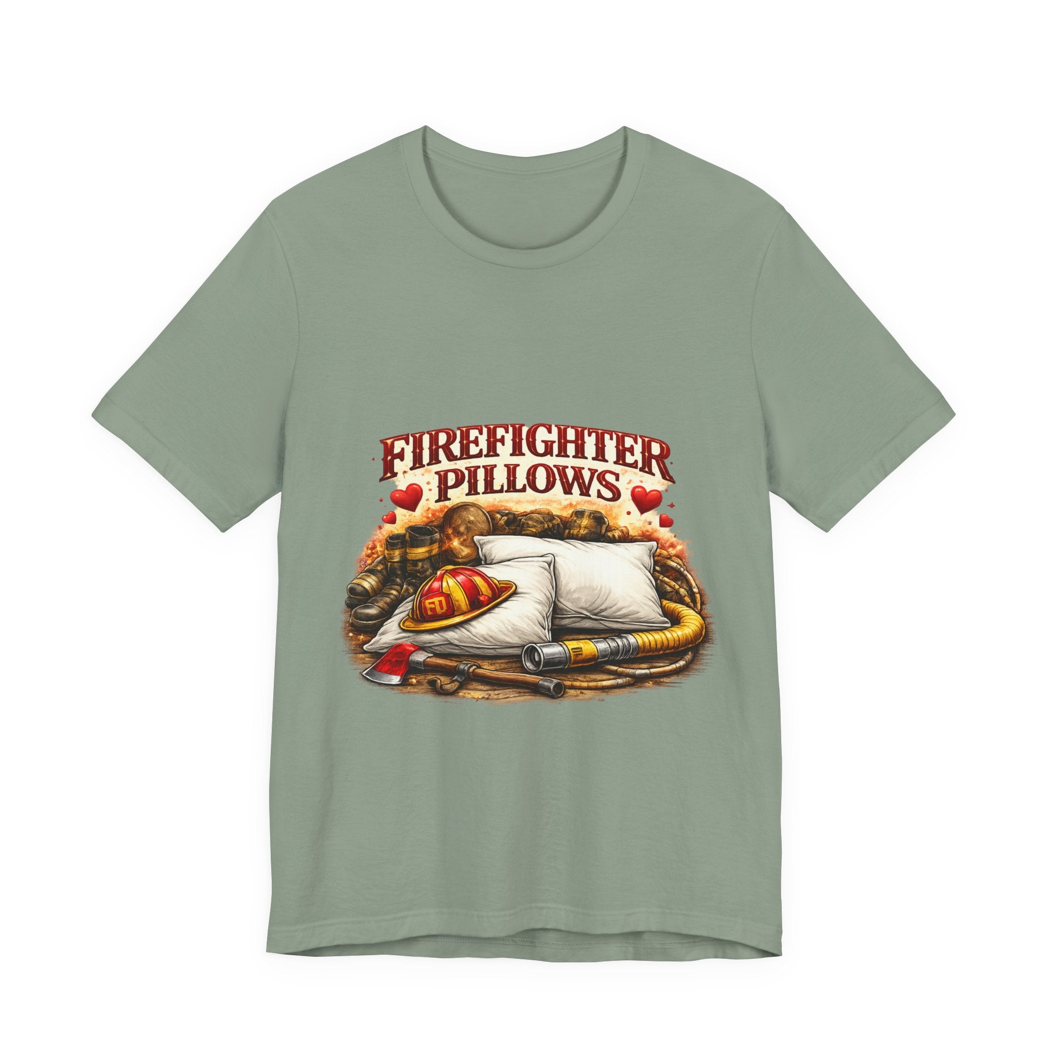Firefighter Pillows T-Shirt – Funny Firefighter Gift Tee