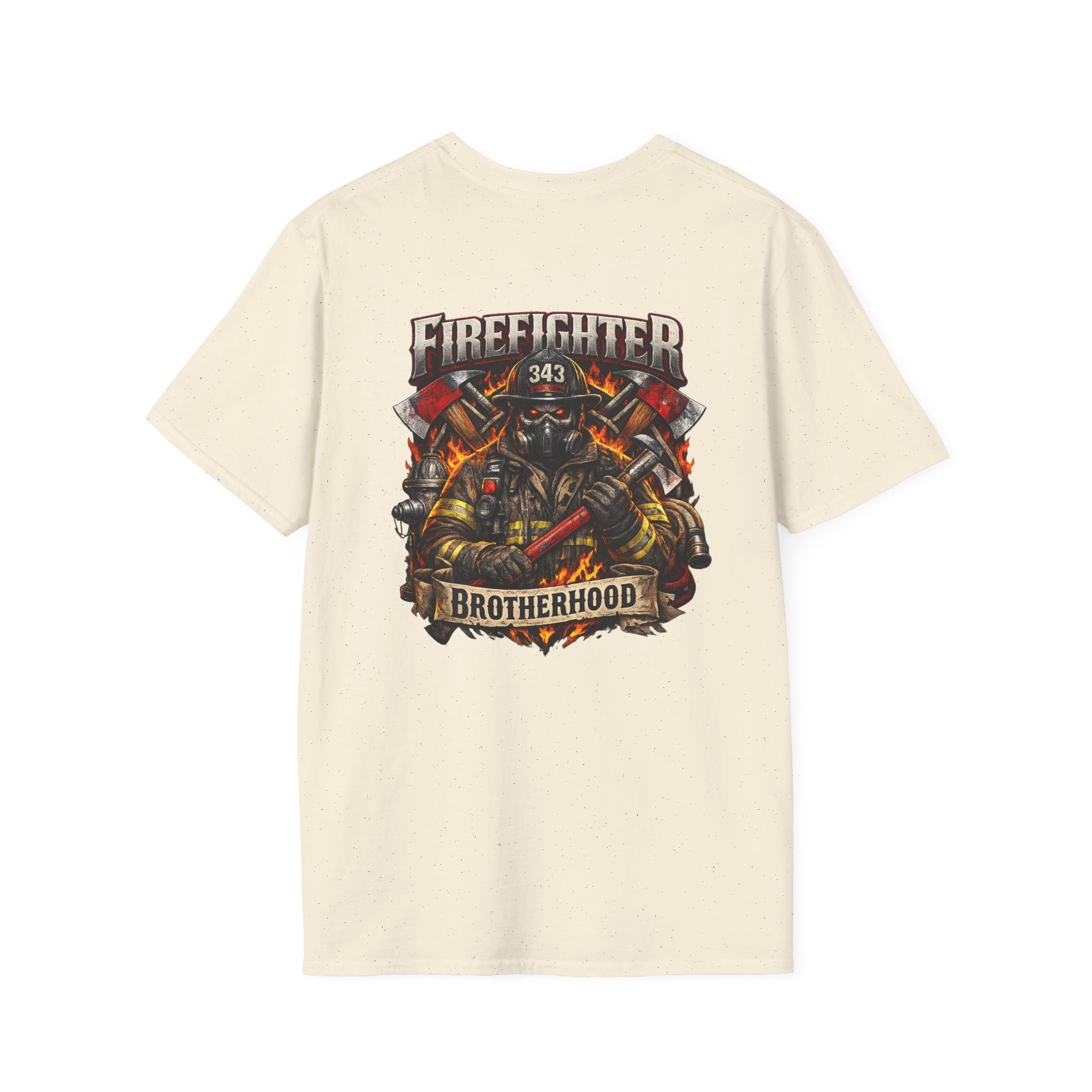 Firefighter Brotherhood T-Shirt — 343 Skull & Axes Rescue Tee