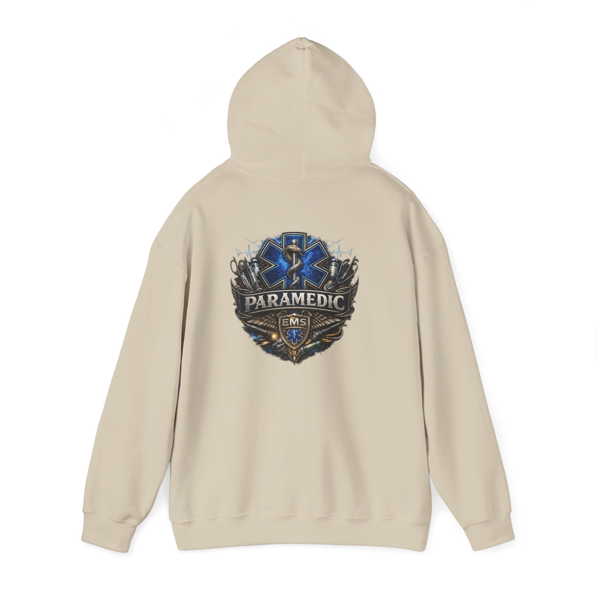 Paramedic EMS Badge Hoodie — Emergency Medical Technician Tribute Pullover