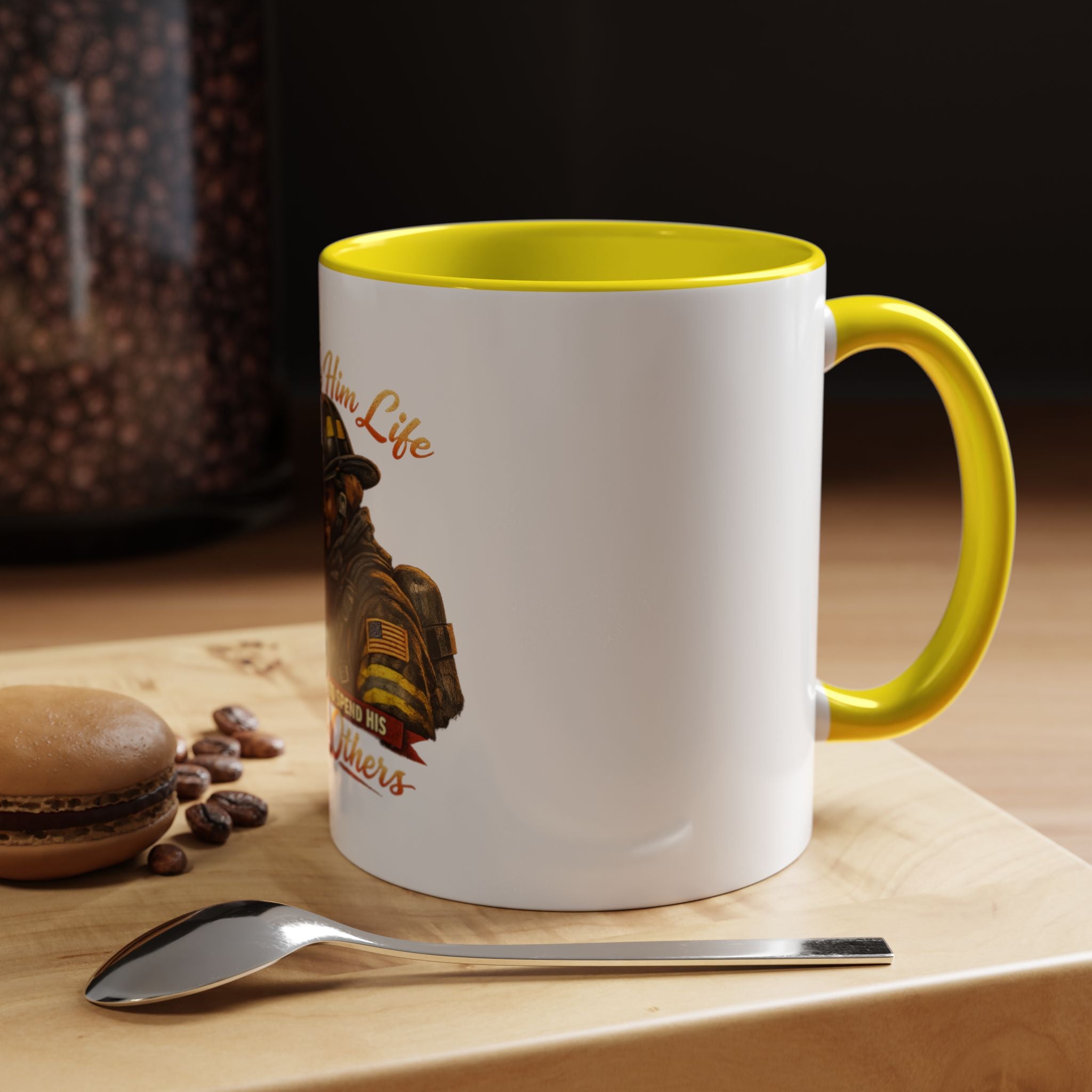 Firefighter Tribute Coffee Mug — "She Gave Him Life and He Chose to Spend His Saving Others"
