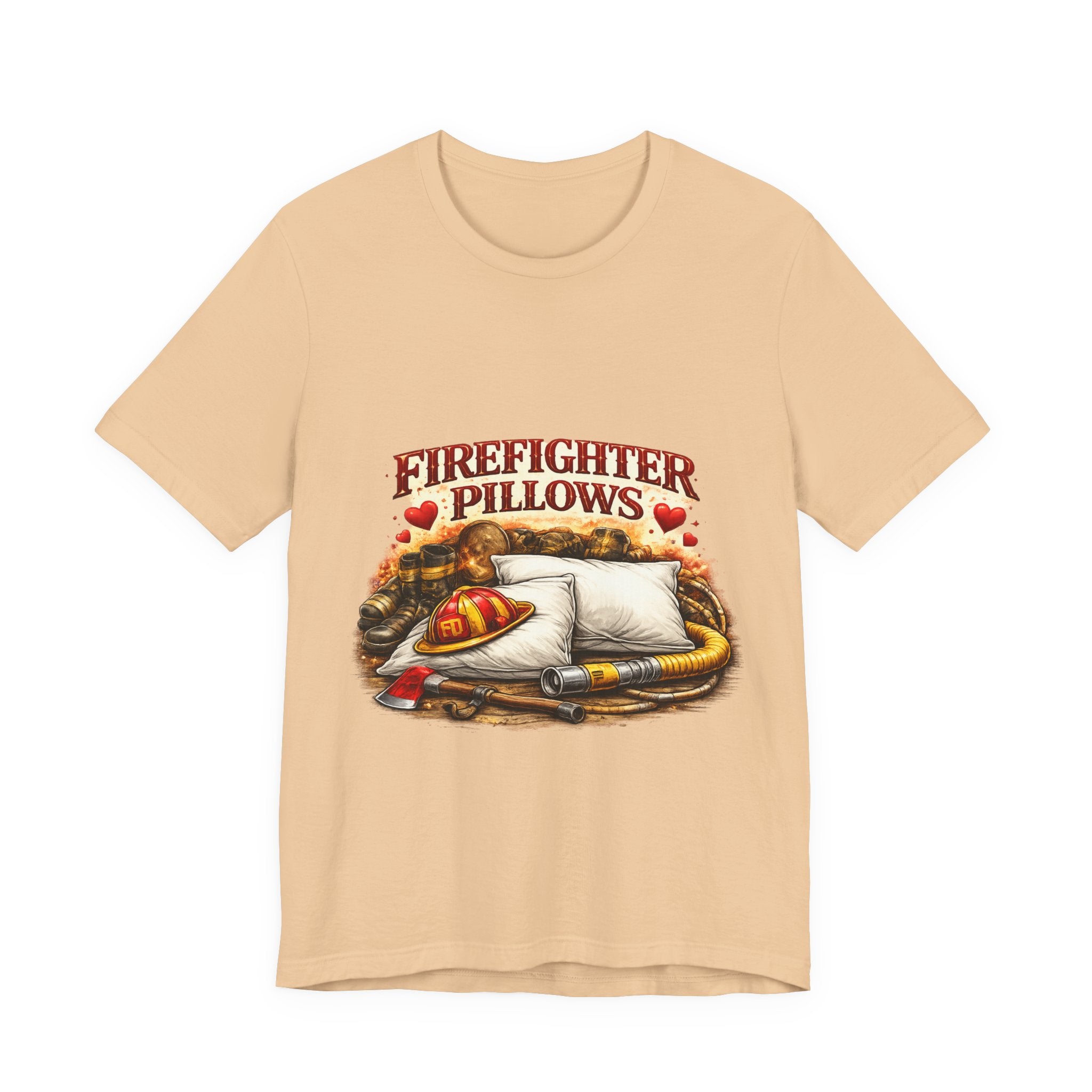 Firefighter Pillows T-Shirt – Funny Firefighter Gift Tee
