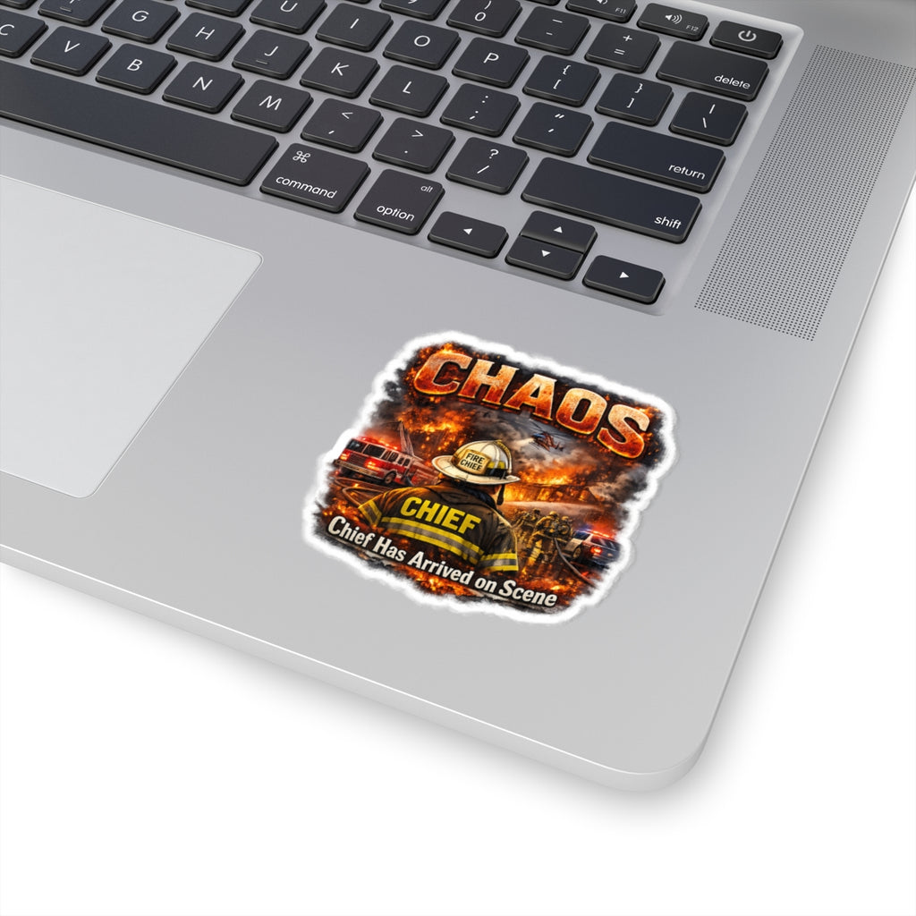 Chief Has Arrived on Scene Sticker — Firefighter Chaos Rescue Decal
