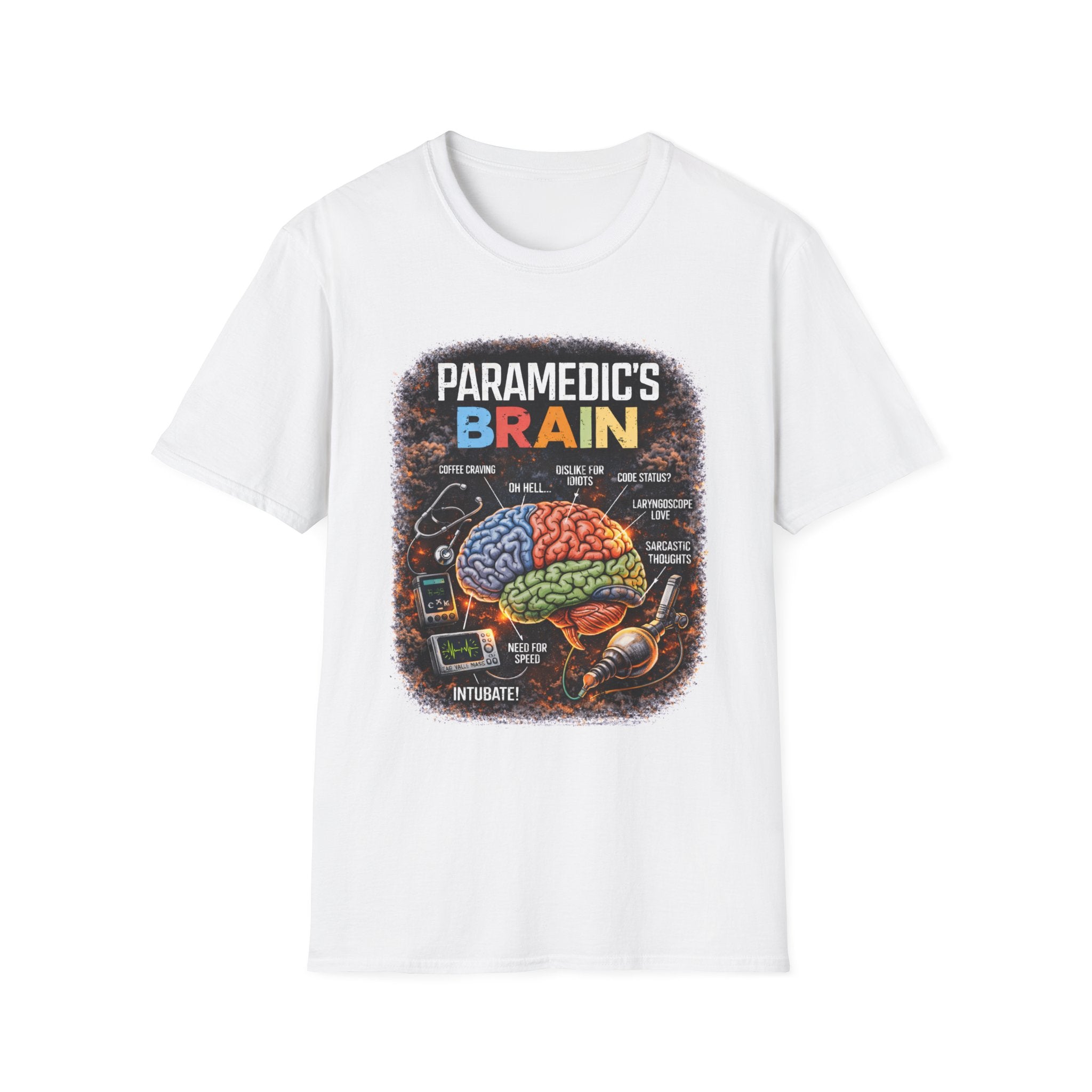 Paramedic’s Brain T-Shirt - Emergency Medical Tech Anatomy Graphic Tee