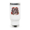 Fire Wives Club Travel Mug — 14oz Stainless Steel Insulated Coffee Tumbler with Handle