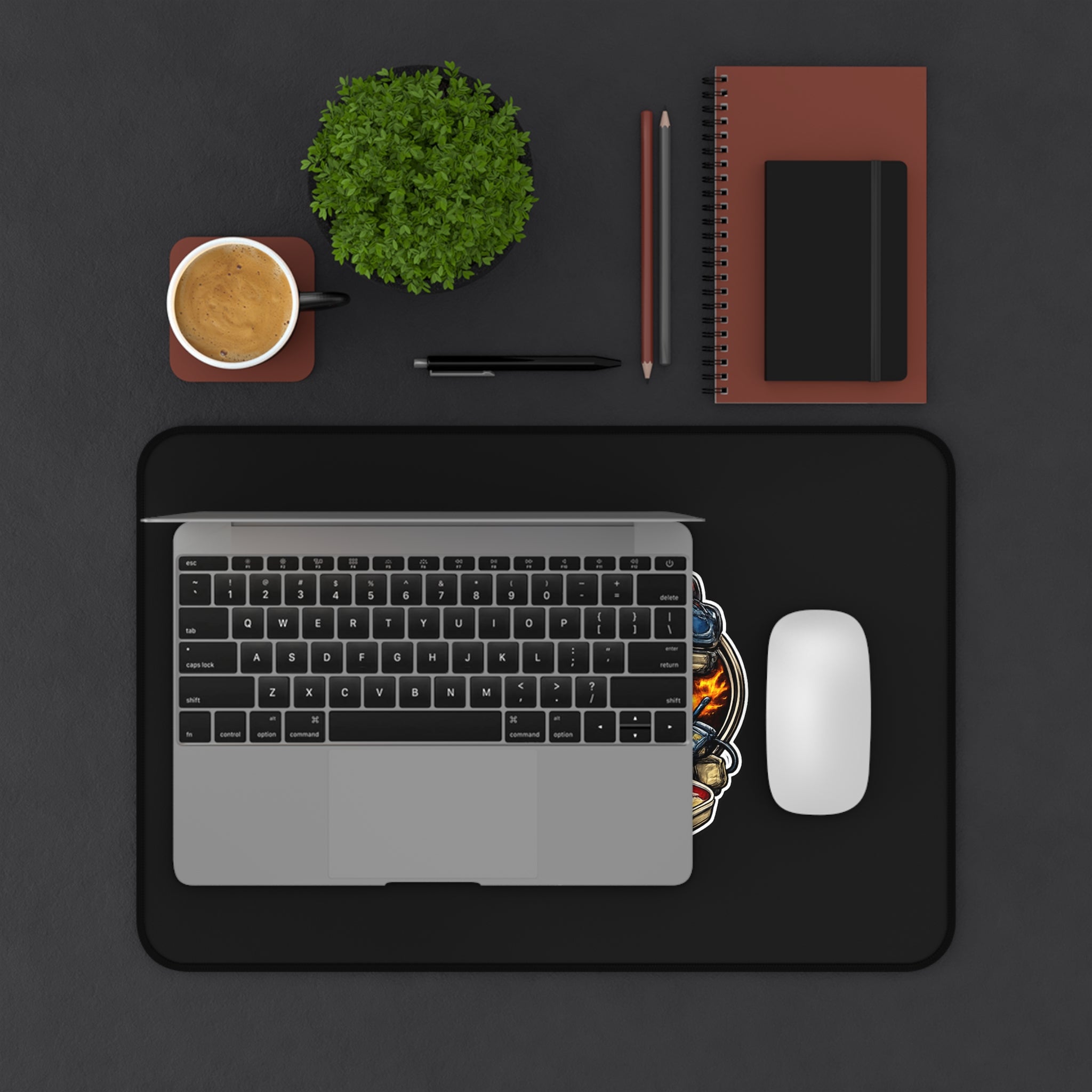 EMT Medic Desk Mat — Emergency Medical Technician Logo Mouse Pad