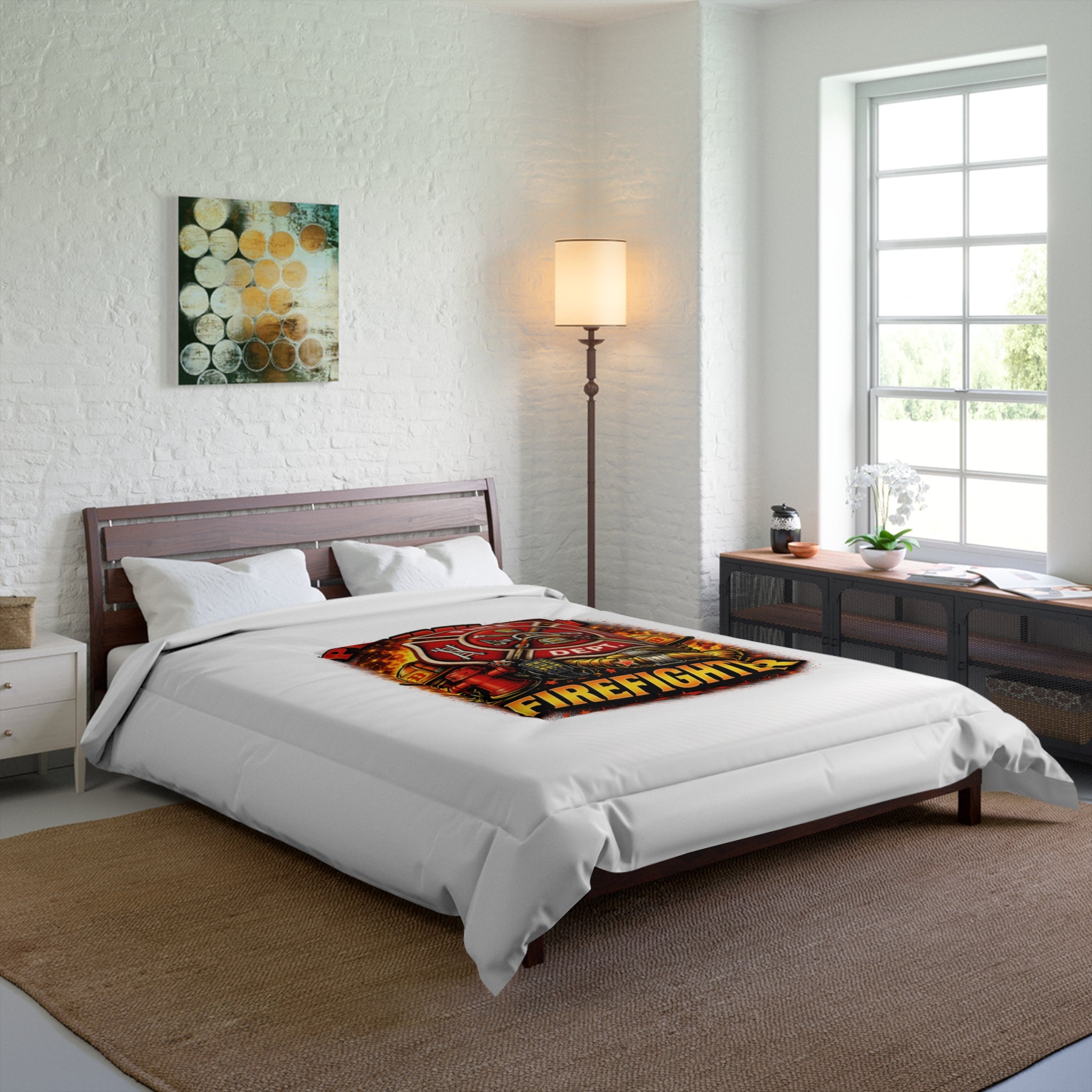 Firefighter Comforter — "Property of a Fire Dept." Bedding for First Responders
