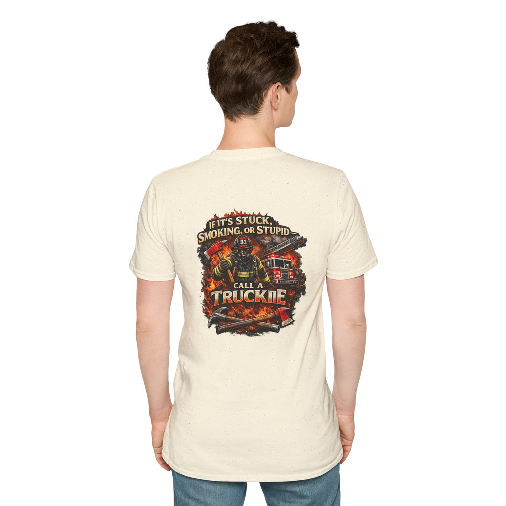 Truck Crew T-Shirt — “If It’s Stuck, Smoking, or Stupid, Call a Truckie”