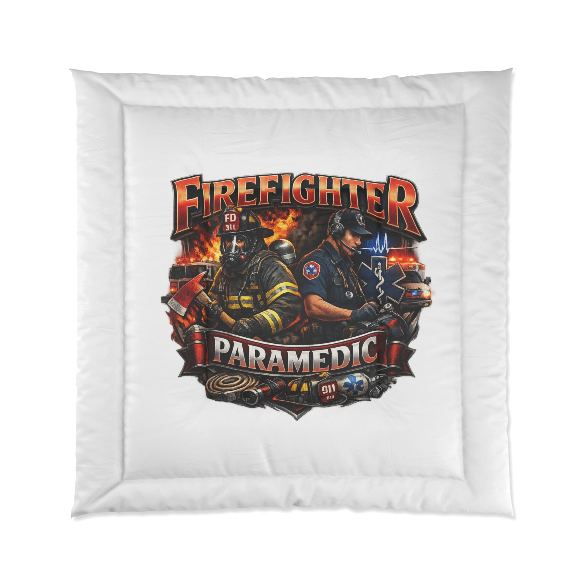 Firefighter Paramedic Comforter – Tribute Bedding for EMTs & Firefighters
