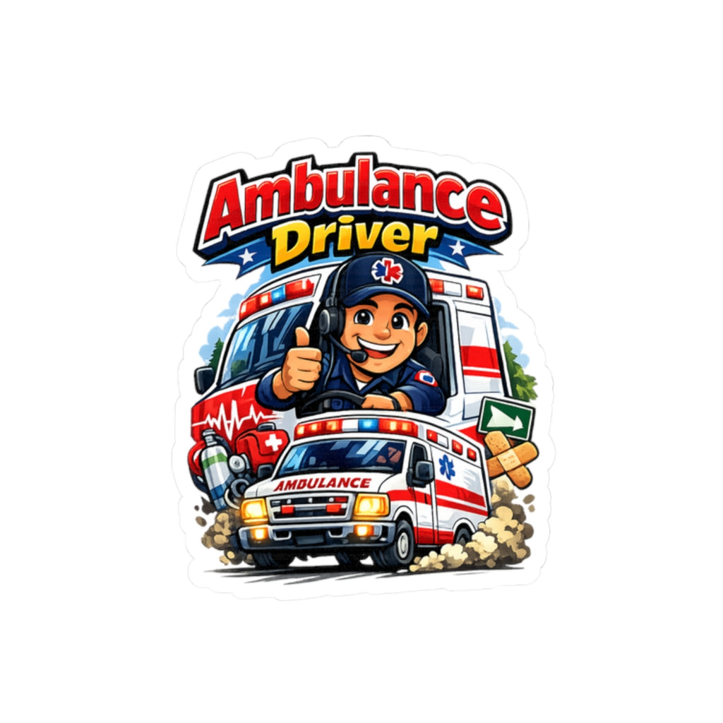 Ambulance Driver Kiss-Cut Sticker — Paramedic EMT Decal
