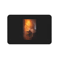 Firefighter Rescue Desk Mat — Dramatic Urban Blaze Photo Mouse Pad