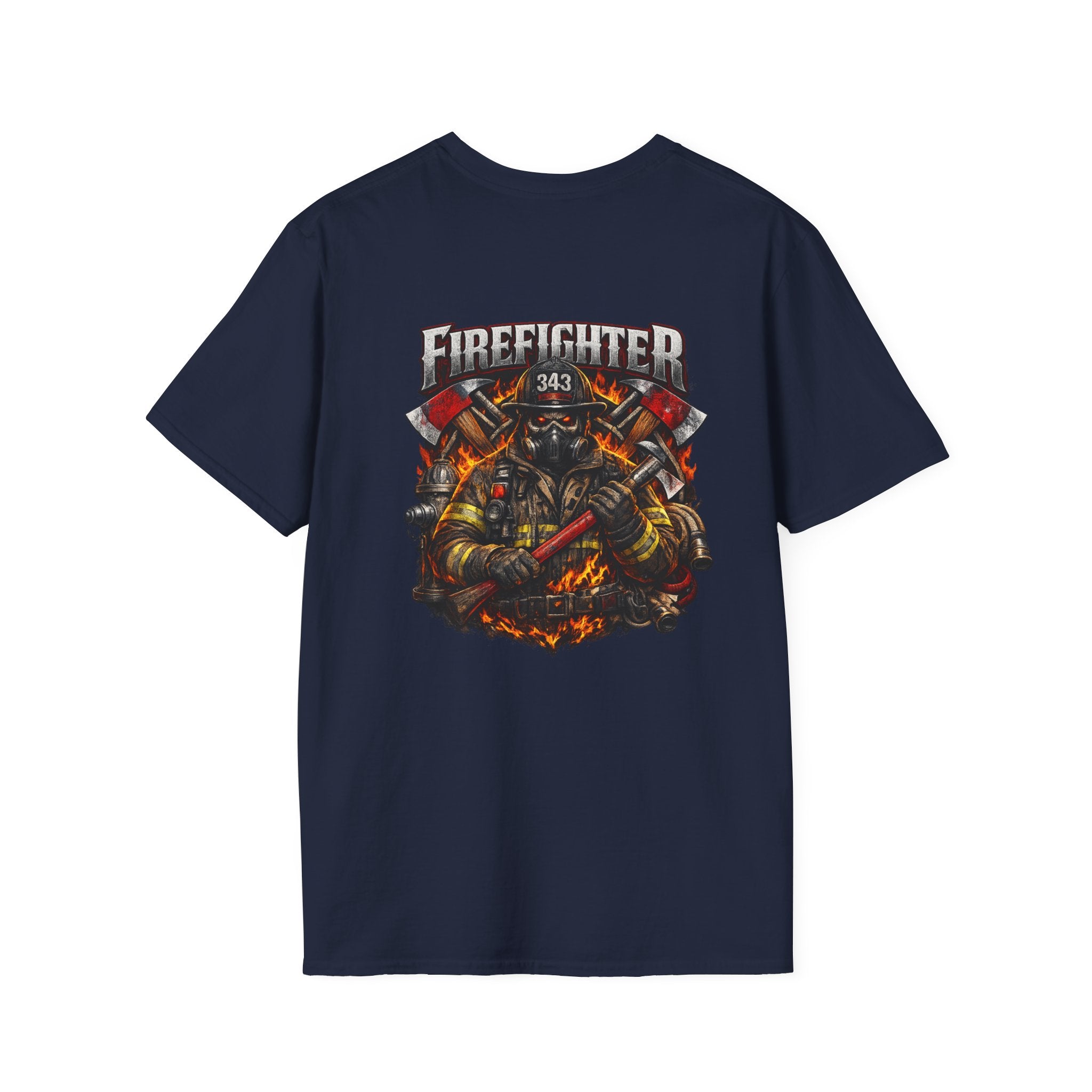 Firefighter Graphic T-Shirt — Brave Firefighter Design (343)
