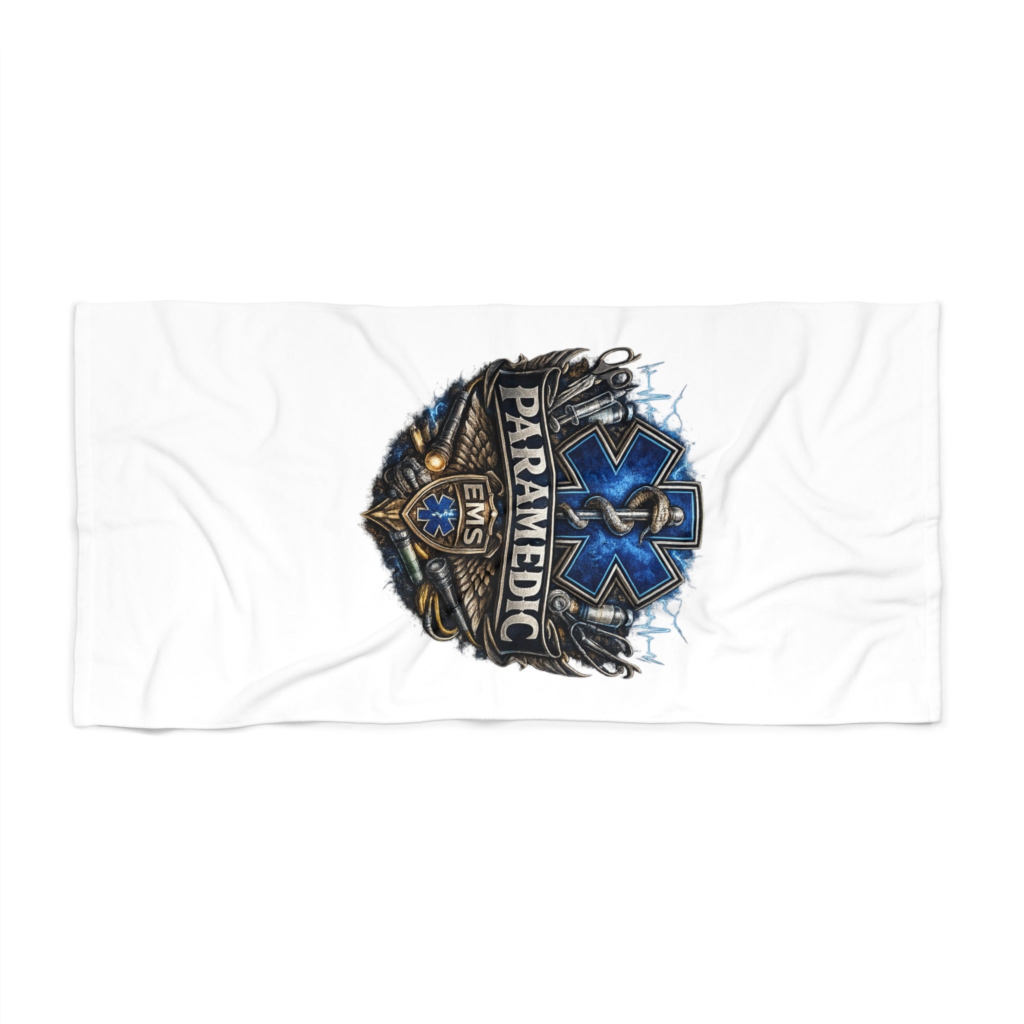 Paramedic EMS Star of Life Beach Towel – Rescue Medic Badge Towel