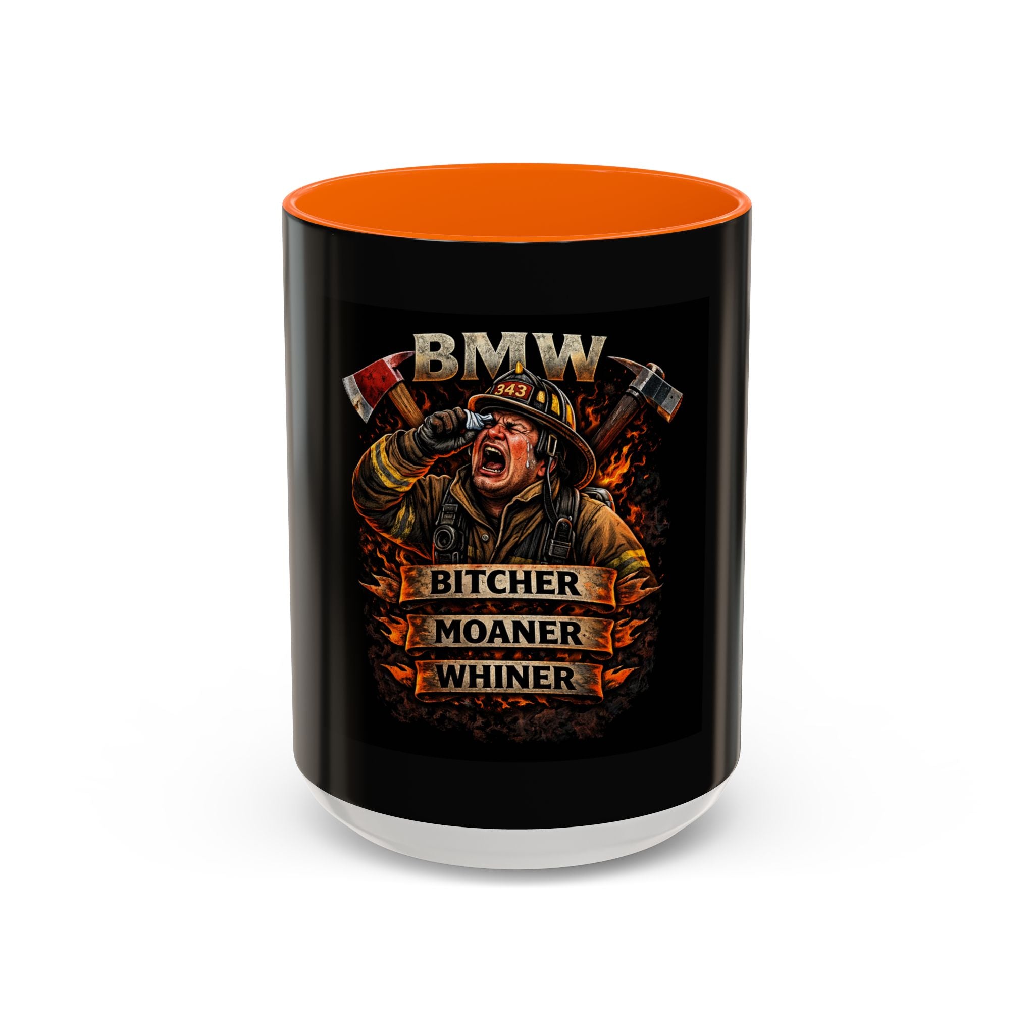 Firefighter Coffee Mug — 'Bitches, Moans & Whines' Humorous Accent Mug