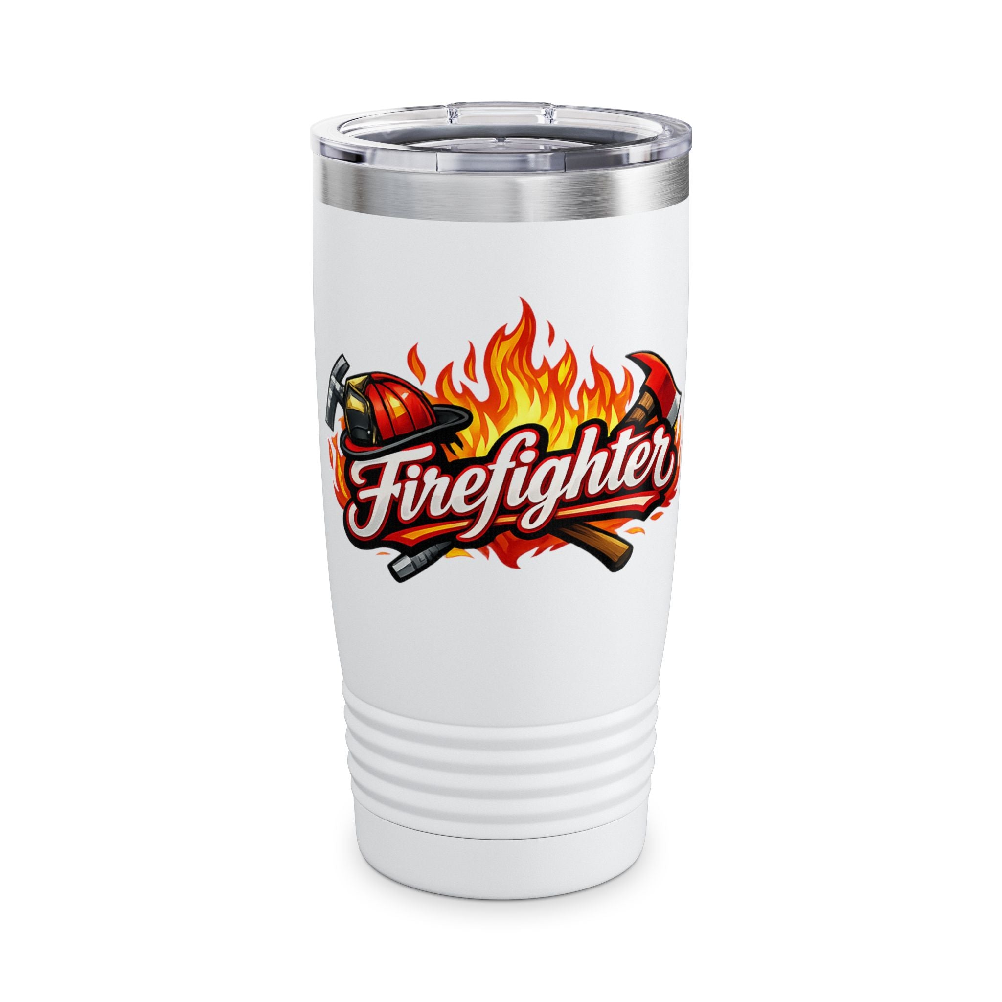 Firefighter Flames 20oz Tumbler — Insulated Firefighter Travel Mug