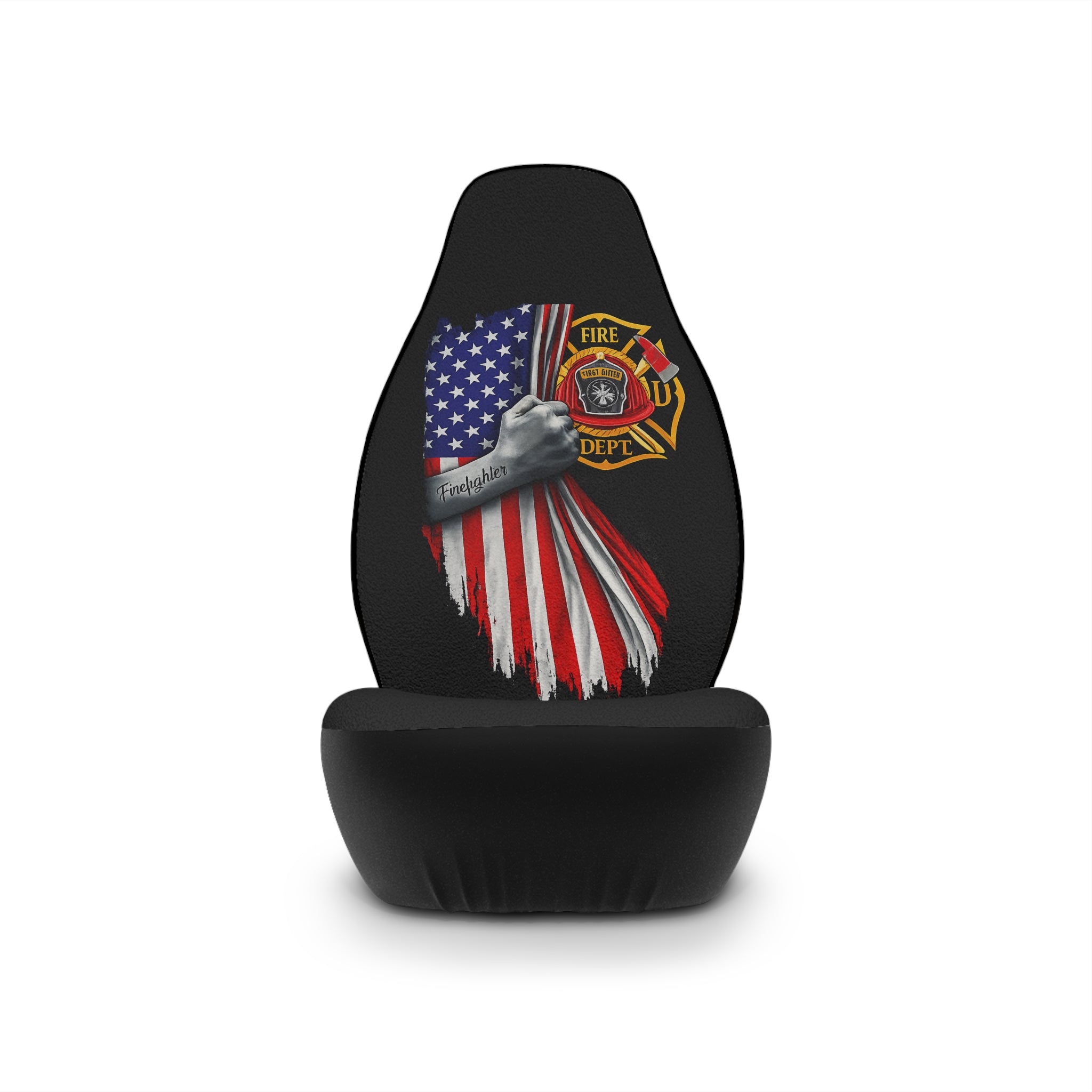 Firefighter American Flag Car Seat Covers – Thin Red Line Fire Dept Design