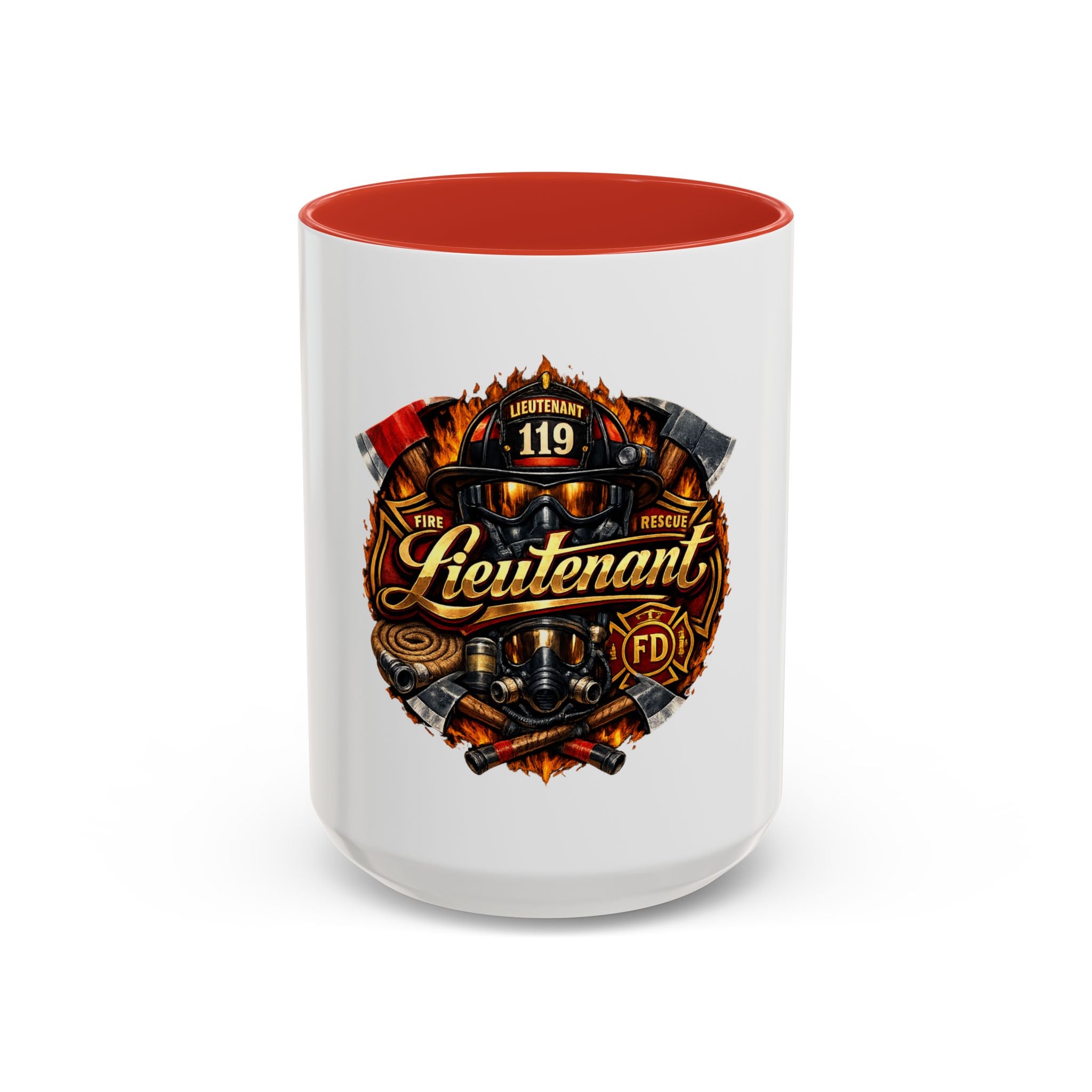 Firefighter Lieutenant Coffee Mug — "Lieutenant" Fire Rescue Emblem (11/15oz)