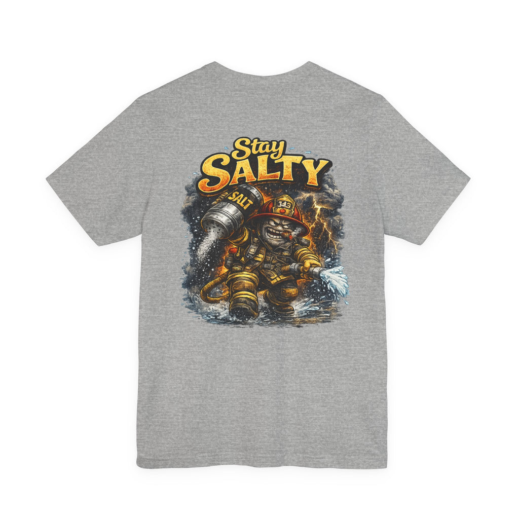 Seasoned Salty Firefighter Tee — Veteran Firefighter Tribute Shirt
