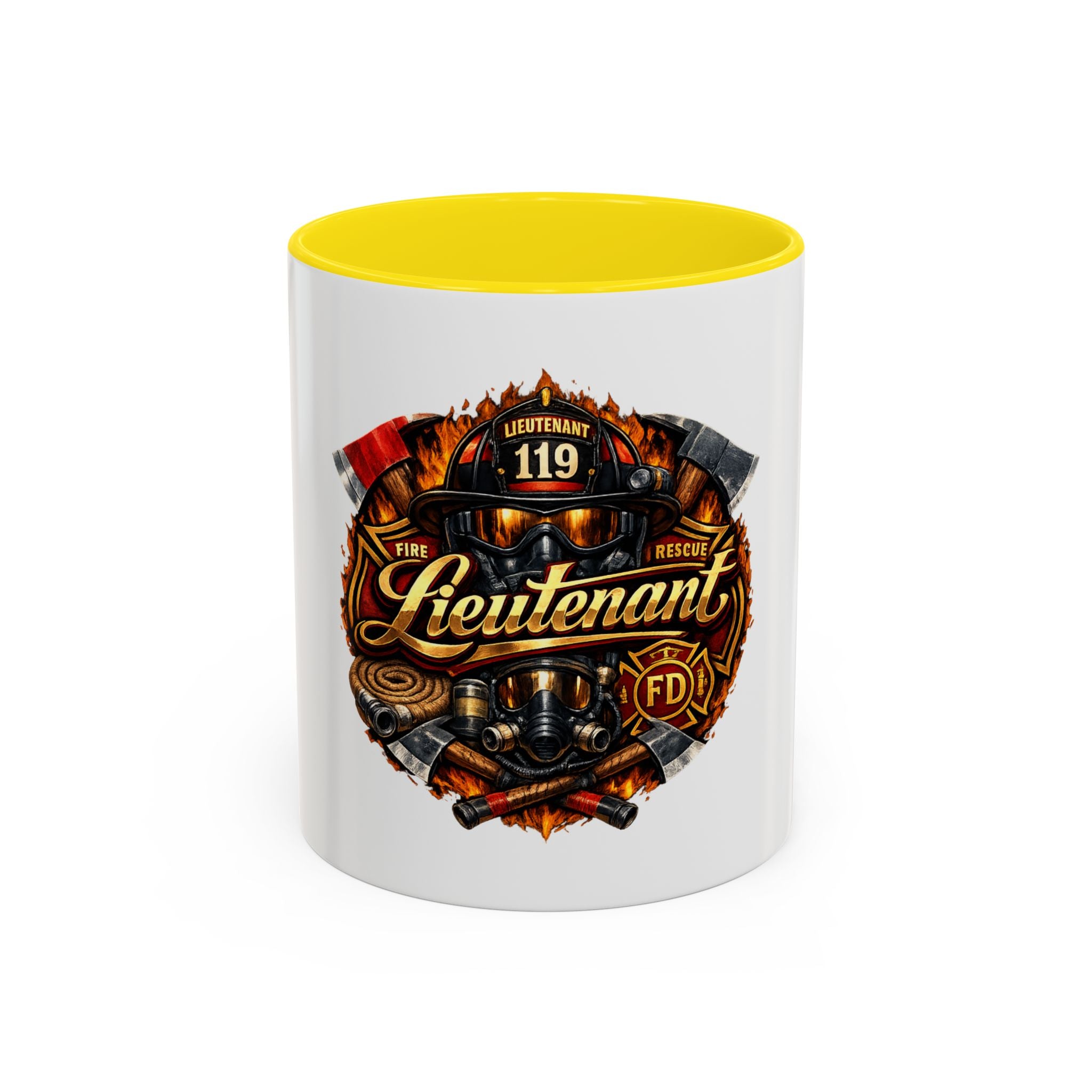 Firefighter Lieutenant Coffee Mug — "Lieutenant" Fire Rescue Emblem (11/15oz)