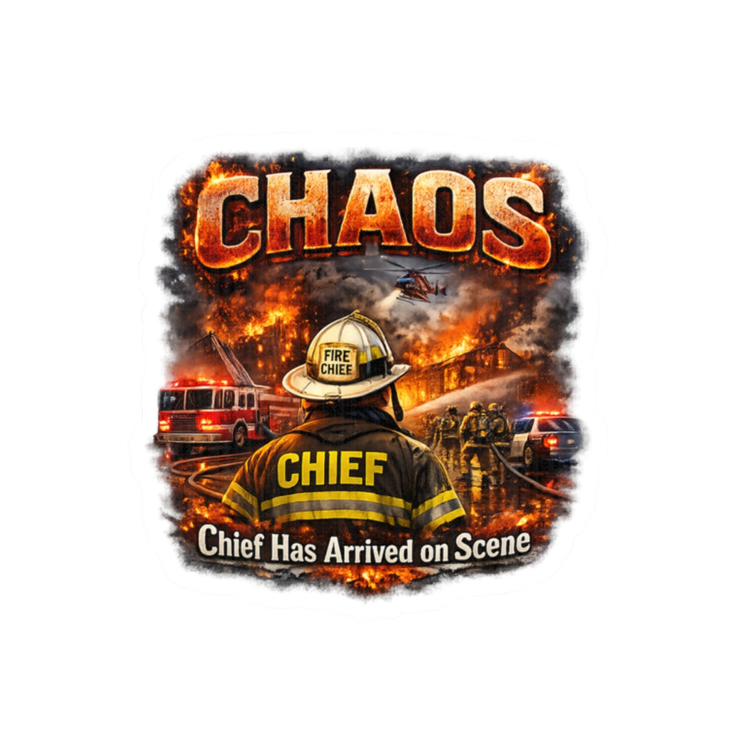 Chief Has Arrived on Scene Sticker — Firefighter Chaos Rescue Decal