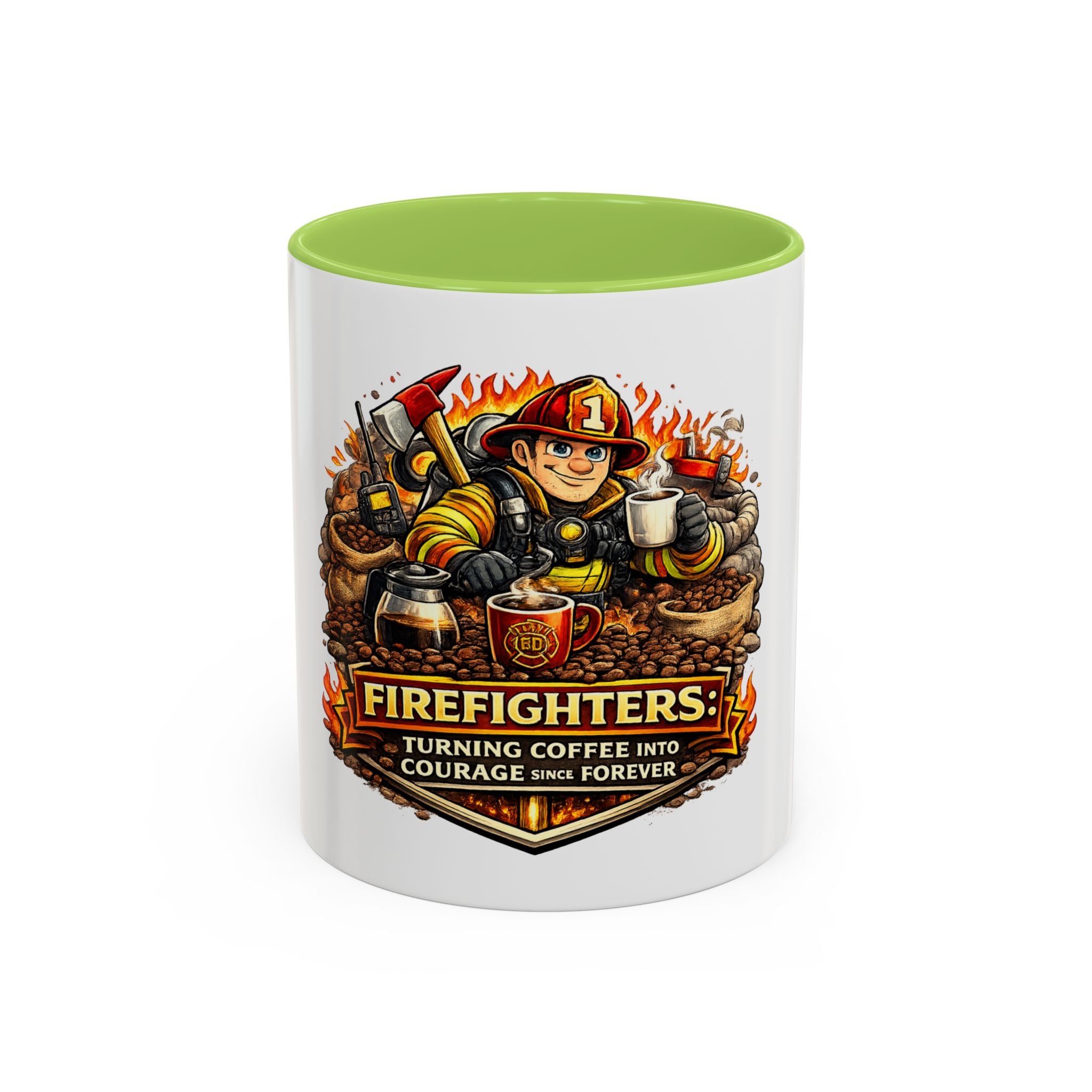 Firefighters Coffee Mug — "Turning Coffee Into Courage Since Forever" (11/15oz)