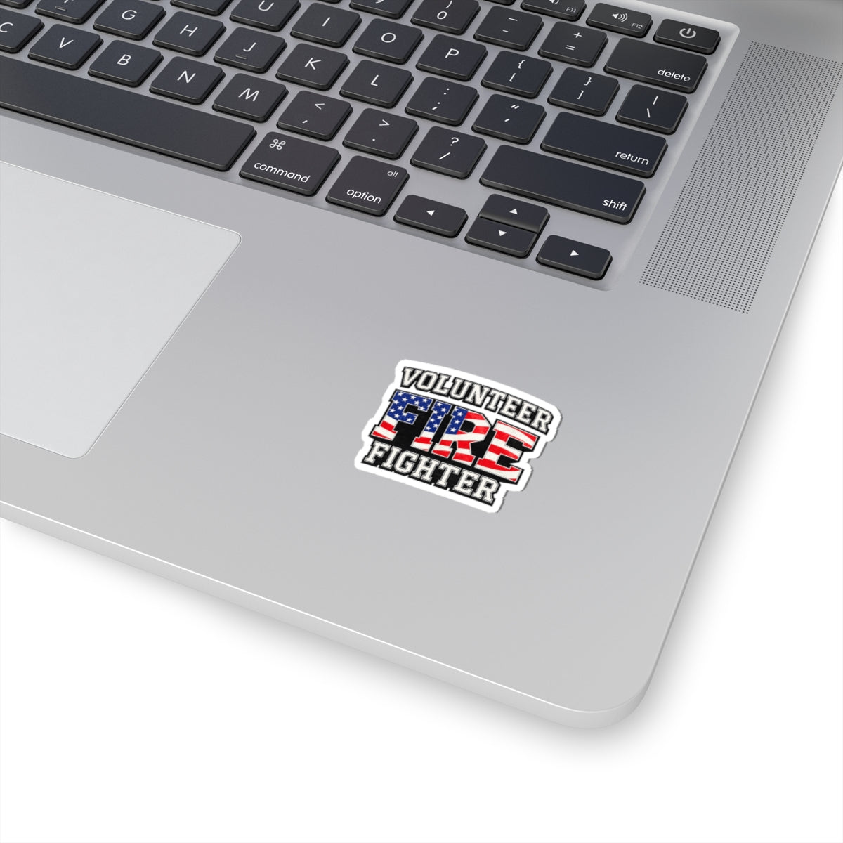 Volunteer Firefighter Sticker — American Flag Kiss-Cut Decal
