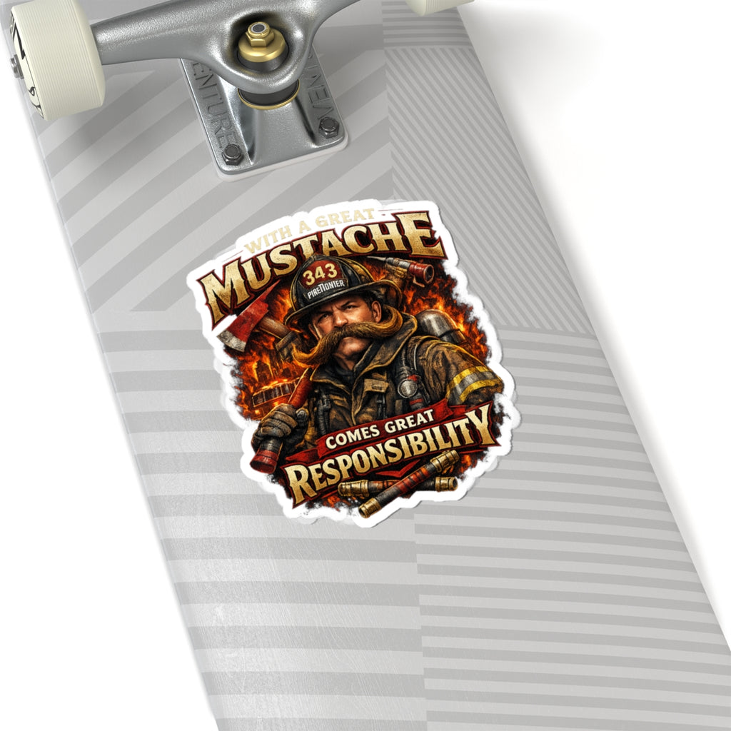 Stickers - With A Great Mustache Comes Great Responsibility