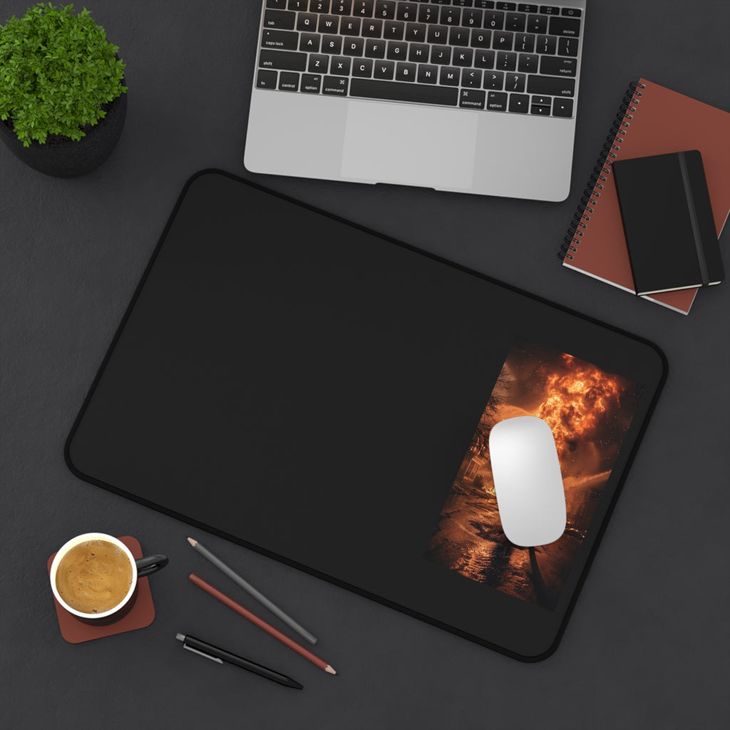 Firefighter Desk Mat – Courage in Flames Gaming/Work Mouse Pad
