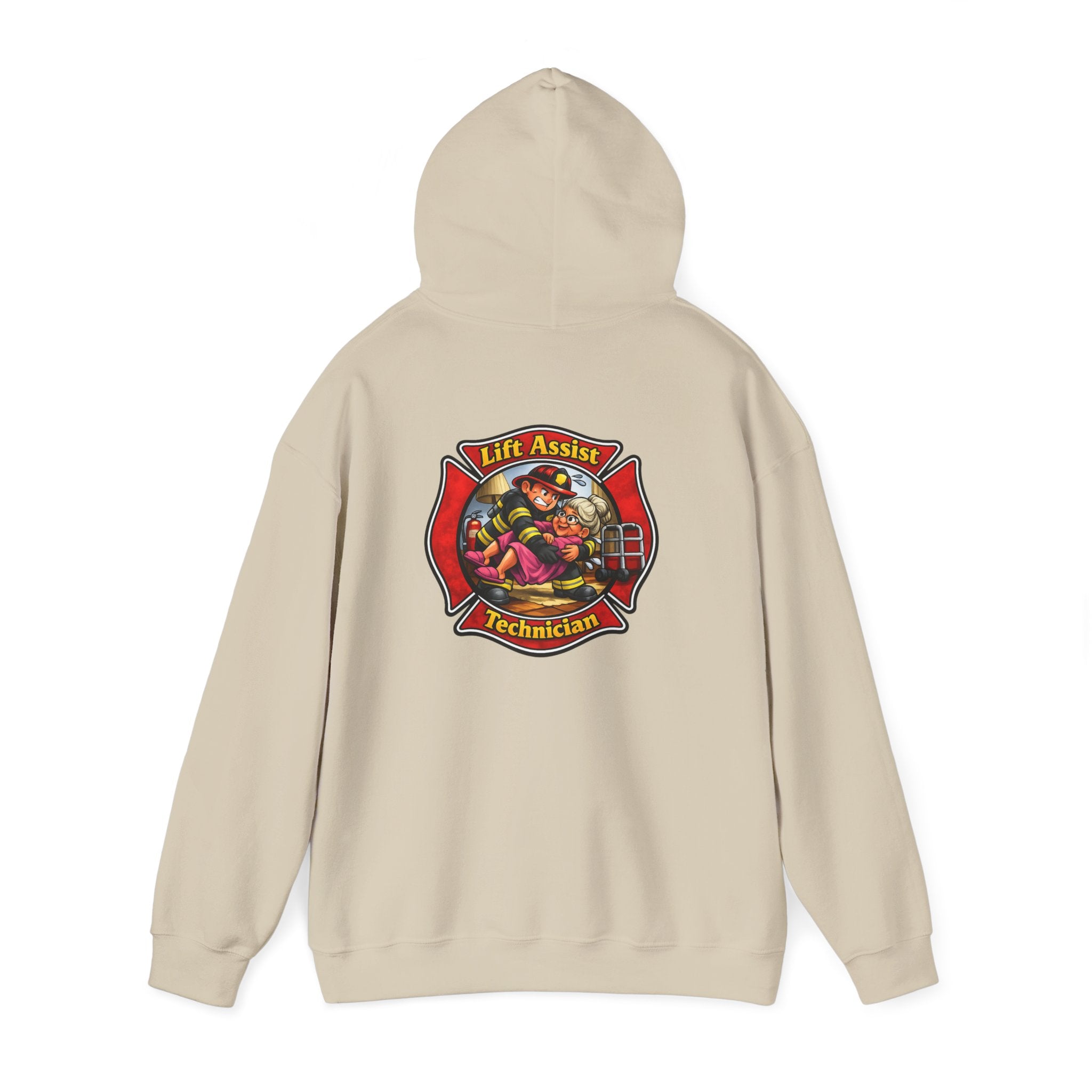 Firefighter Lift Assist Technician Hoodie – Maltese Cross Rescue Design