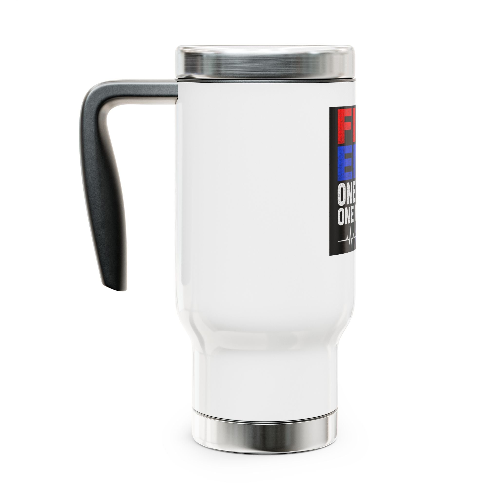 Fire & EMS Travel Mug — "One Team One Mission" 14oz Stainless Steel Tumbler