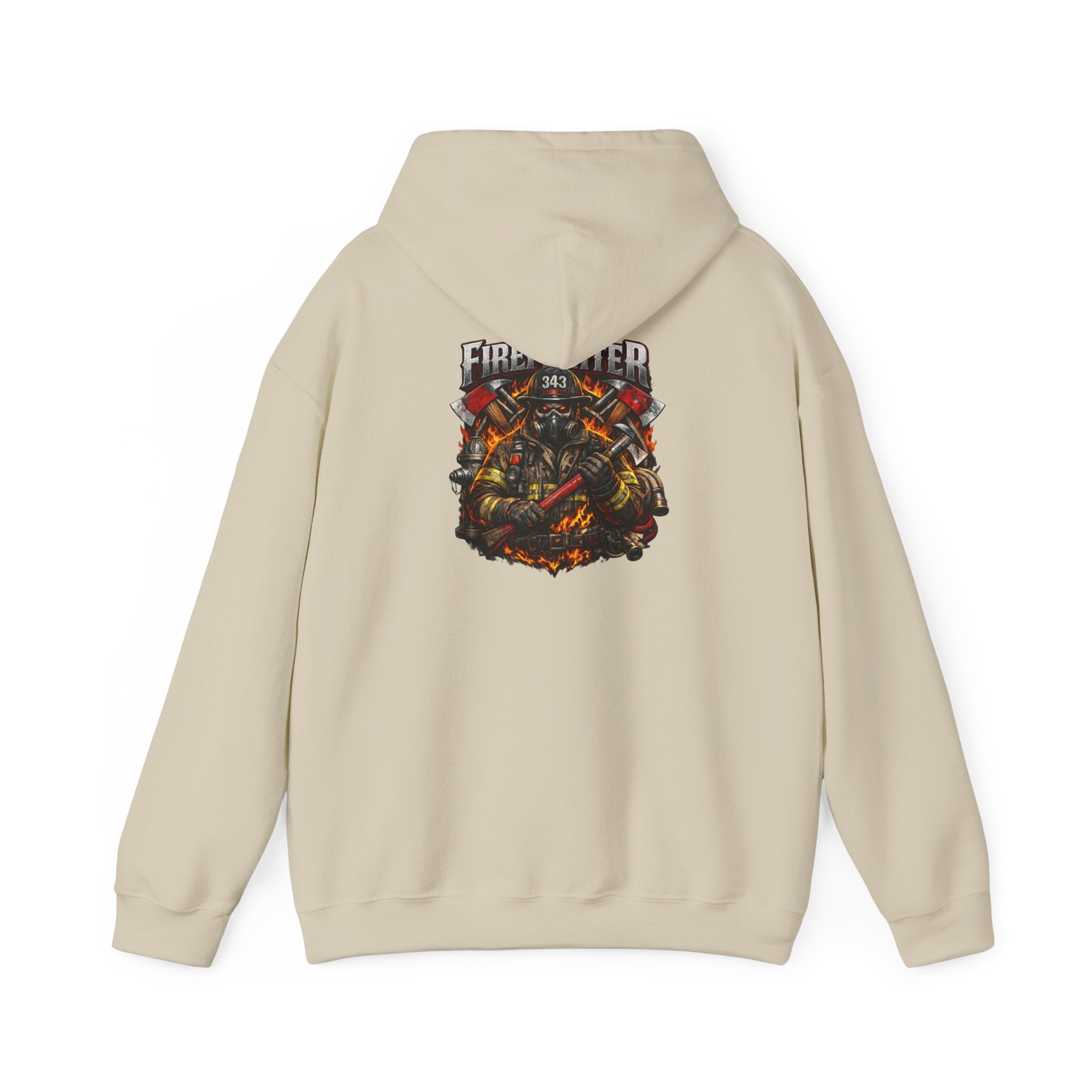 Firefighter Axe Shield Hoodie — Vintage Firefighter Engine Pullover