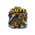 Stay Salty Firefighter Sticker — Funny Firefighter Helmet Design (Kiss-Cut)
