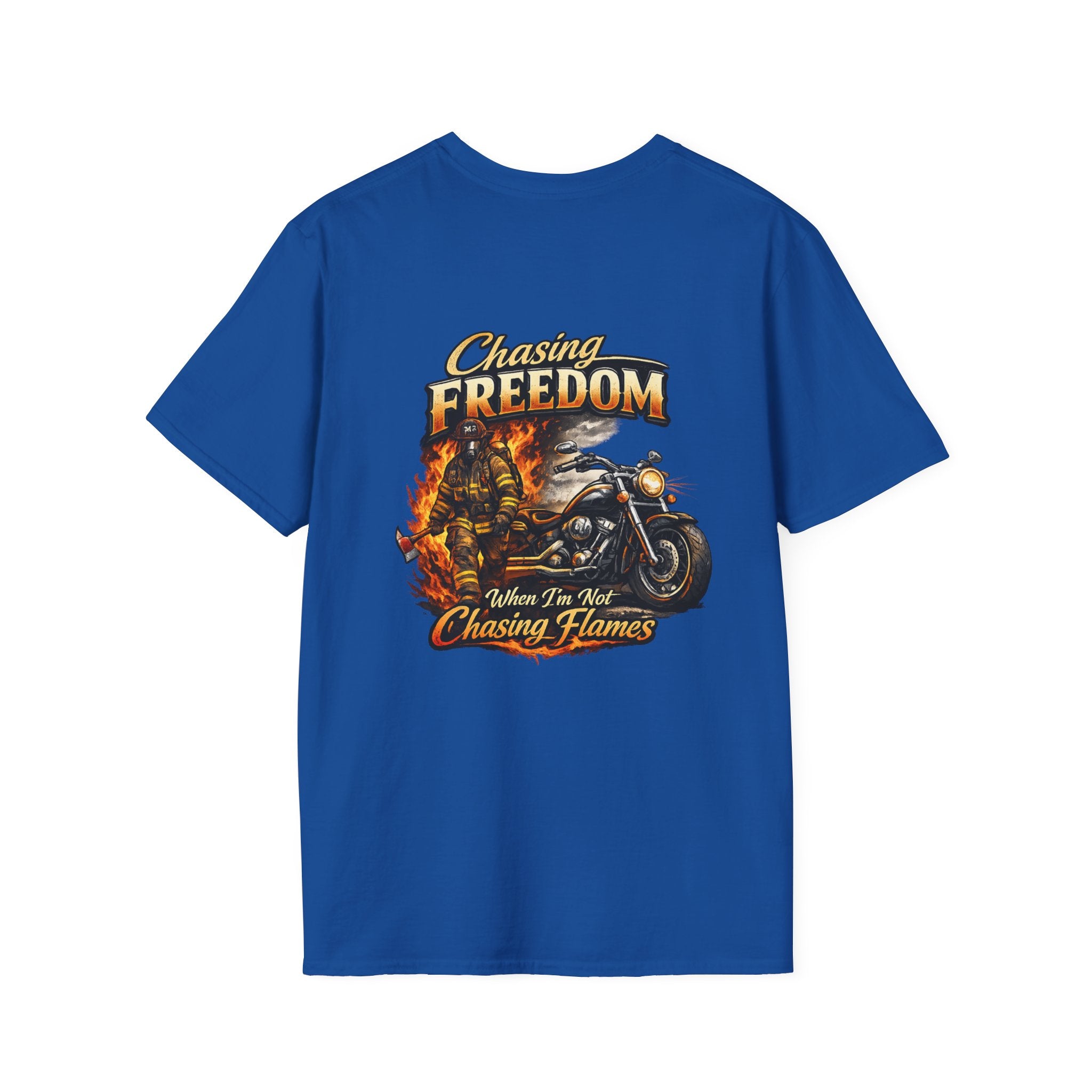 Chasing Freedom Motorcycle T-Shirt — “Chasing Flames” Biker Tee