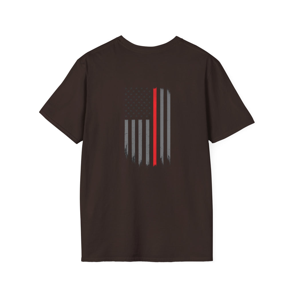 Firefighter Flag T‑Shirt — Thin Red Line American Flag Tee