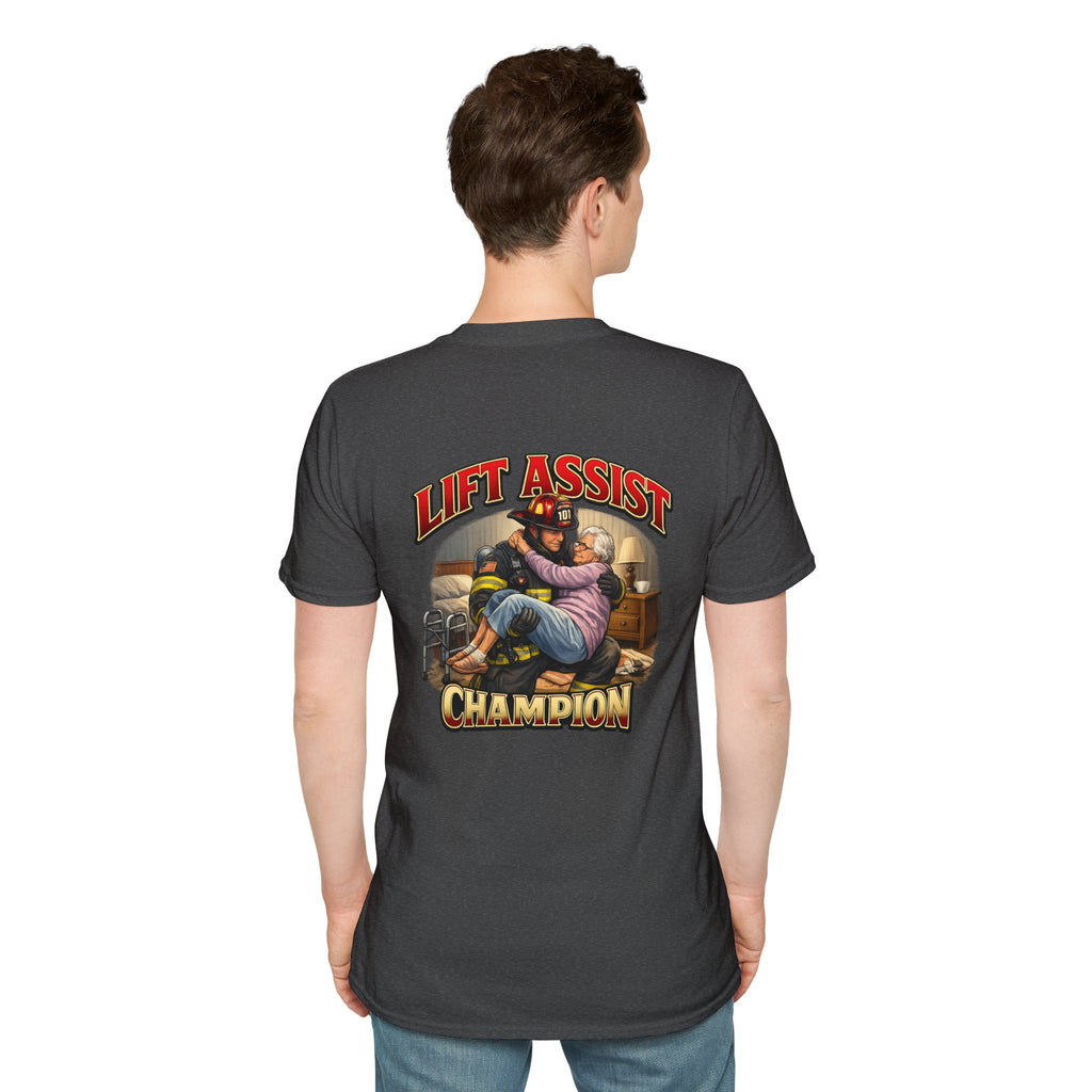 Lift Assist Champion Firefighter Rescue T-Shirt
