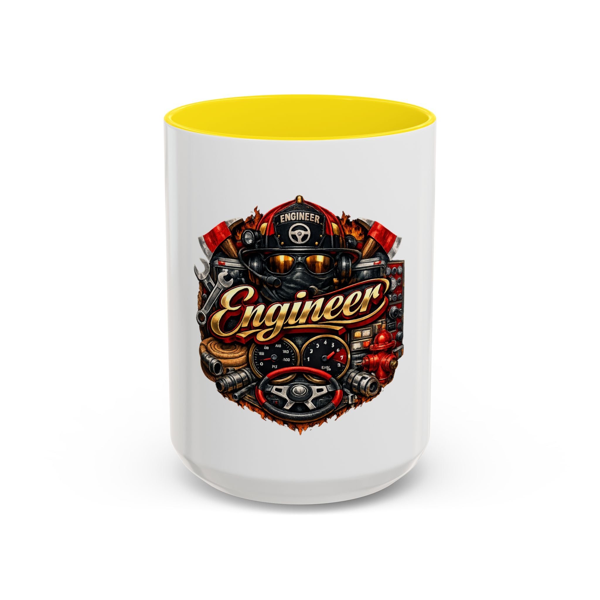 Engineer Coffee Mug — Vintage Mechanic Tools Design (11oz & 15oz Accent)