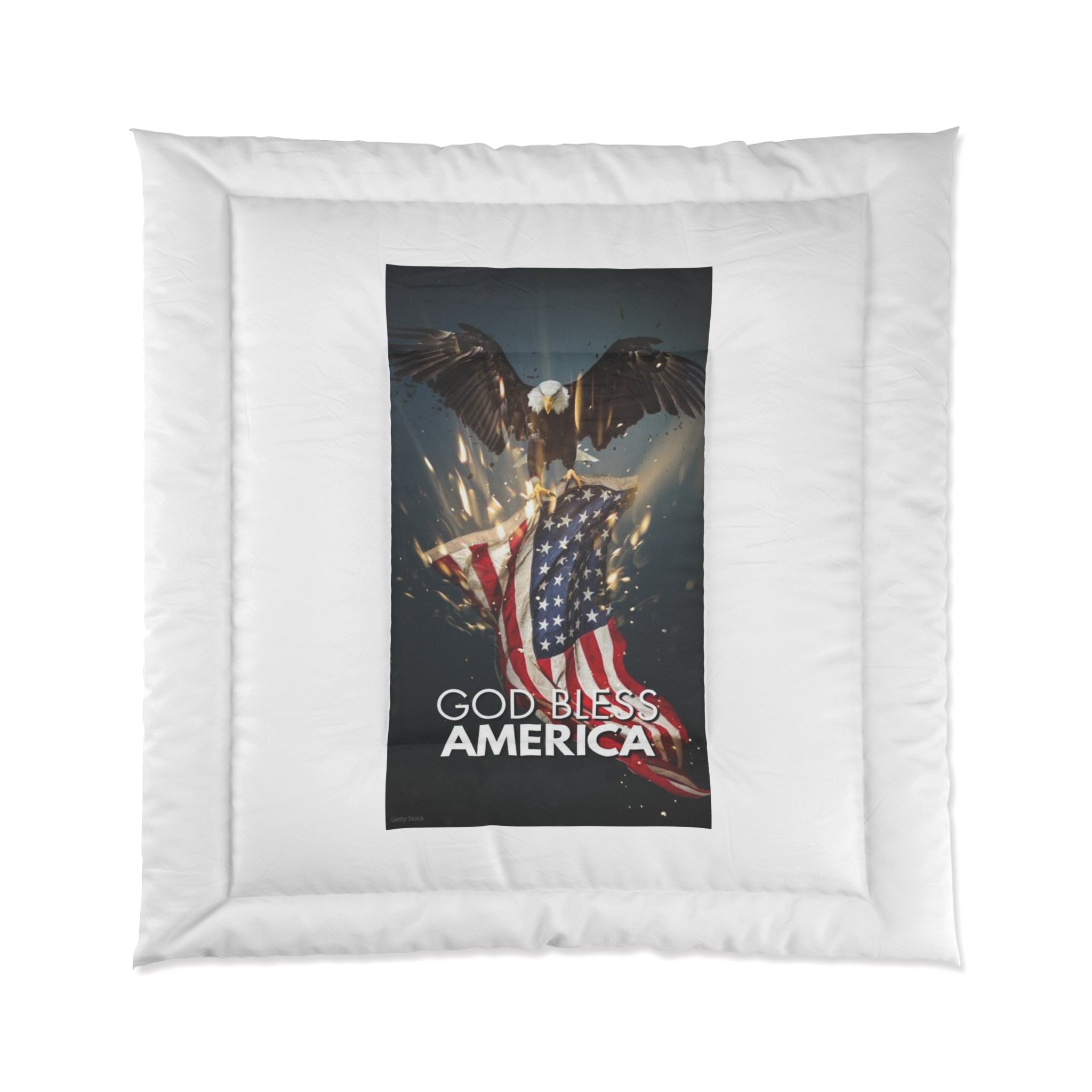 God Bless America Comforter – Patriotic Eagle & Flag Bedding