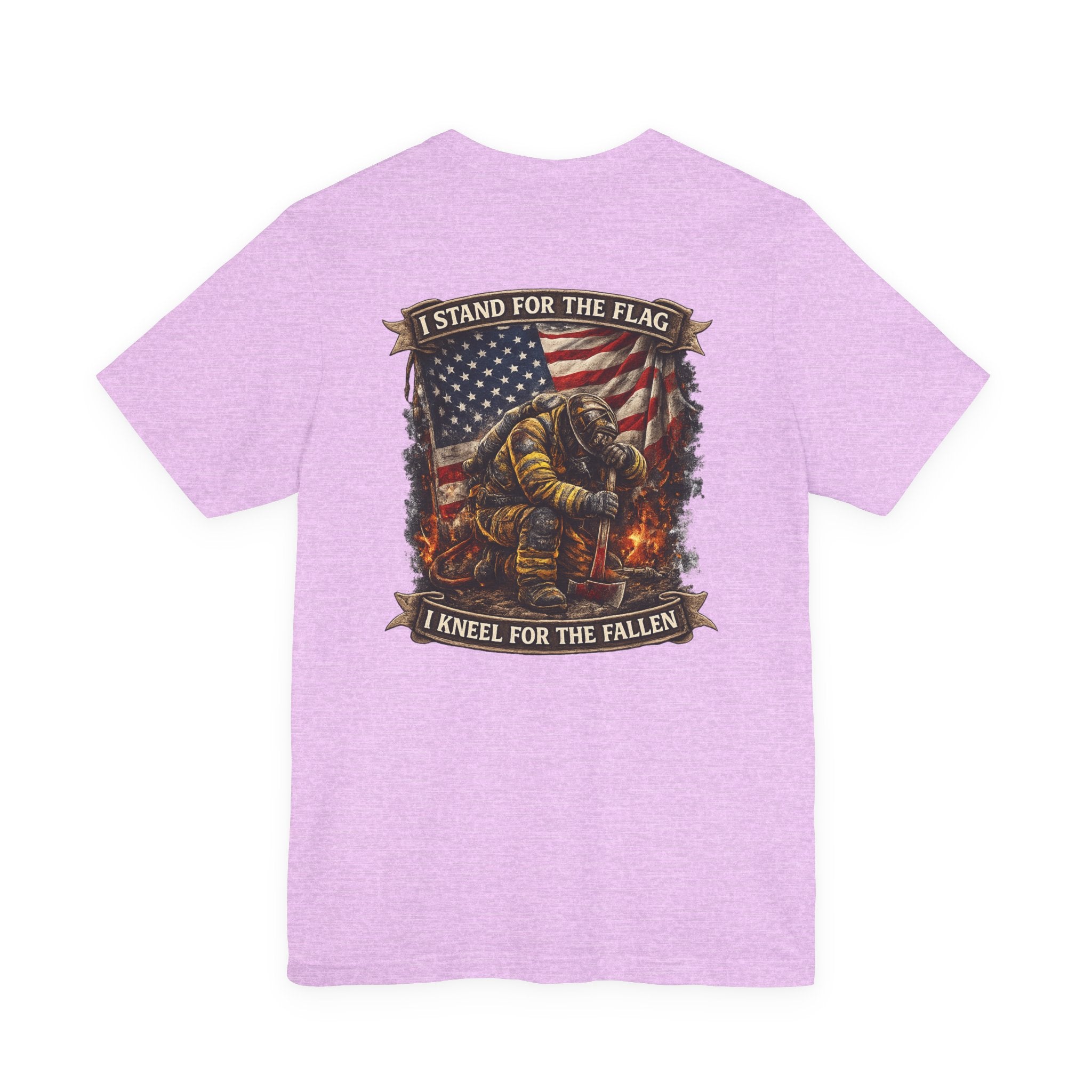 Patriotic Tee — "I Stand for the Flag, I Kneel for the Fallen" Memorial T-Shirt
