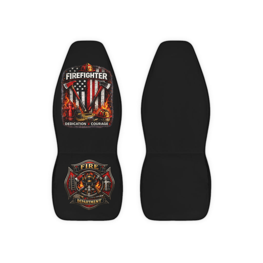 Firefighter Car Seat Covers — Dedication & Courage Fire Department Design