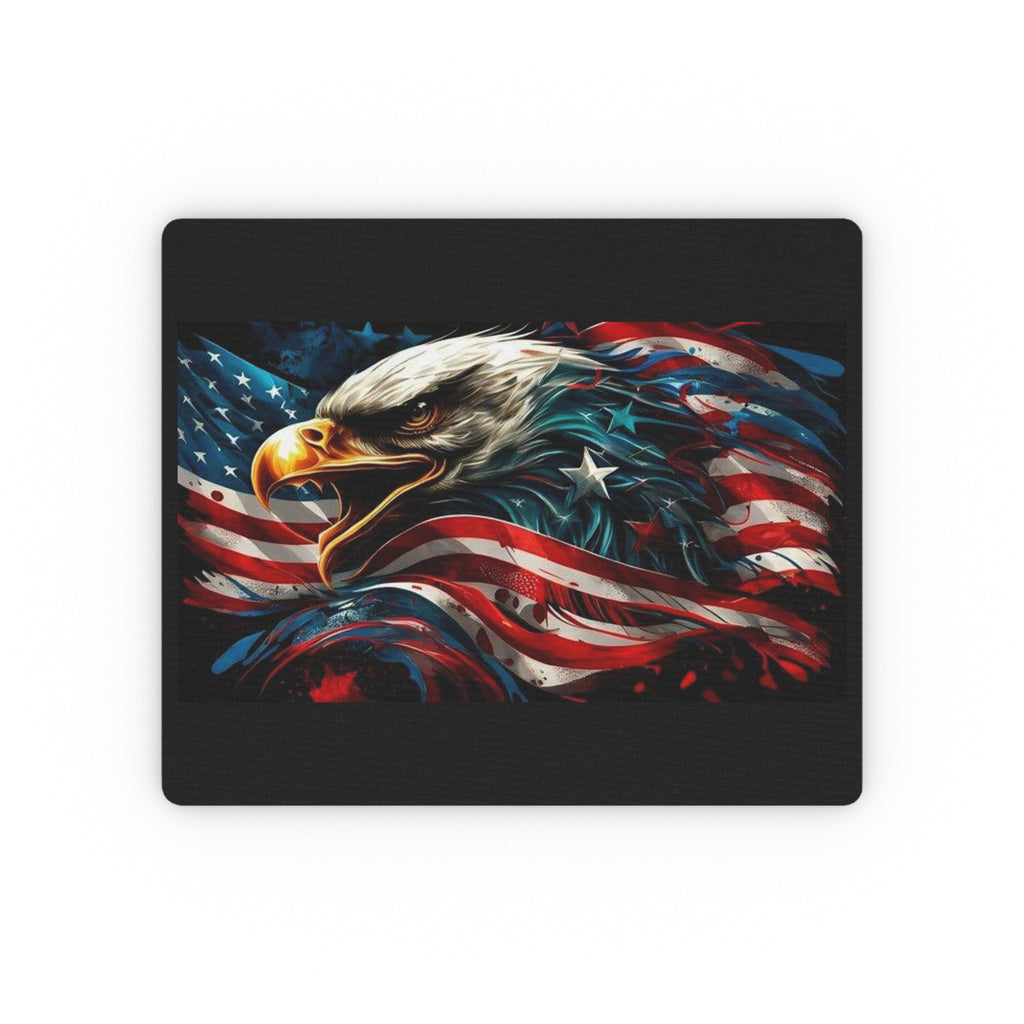 Patriotic Eagle Mouse Pad — American Flag Bald Eagle