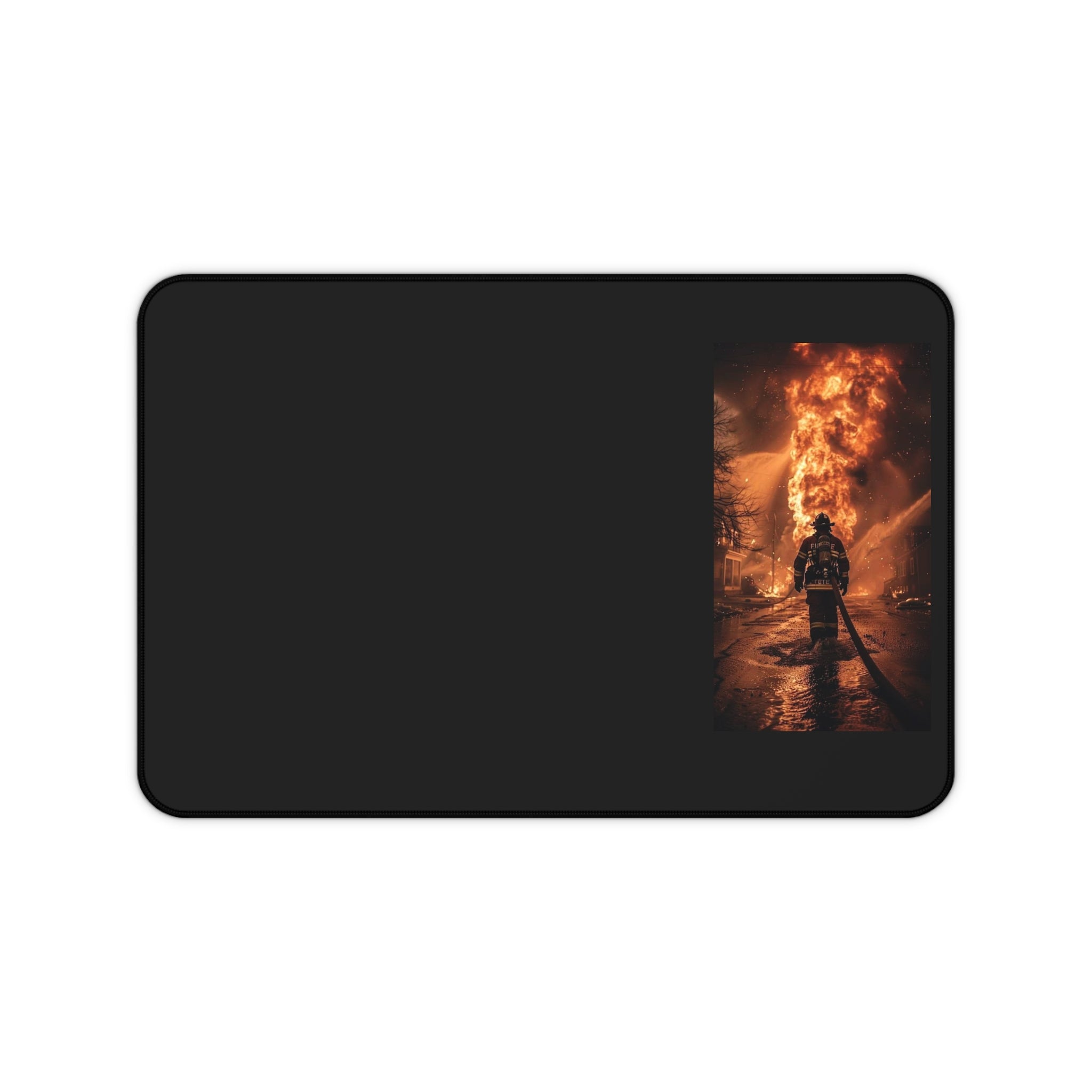 Firefighter Desk Mat – Courage in Flames Gaming/Work Mouse Pad