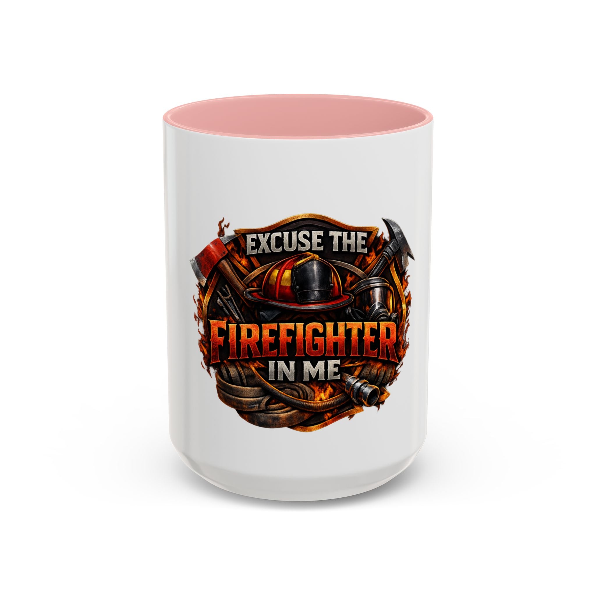 Excuse the Firefighter in Me Accent Coffee Mug