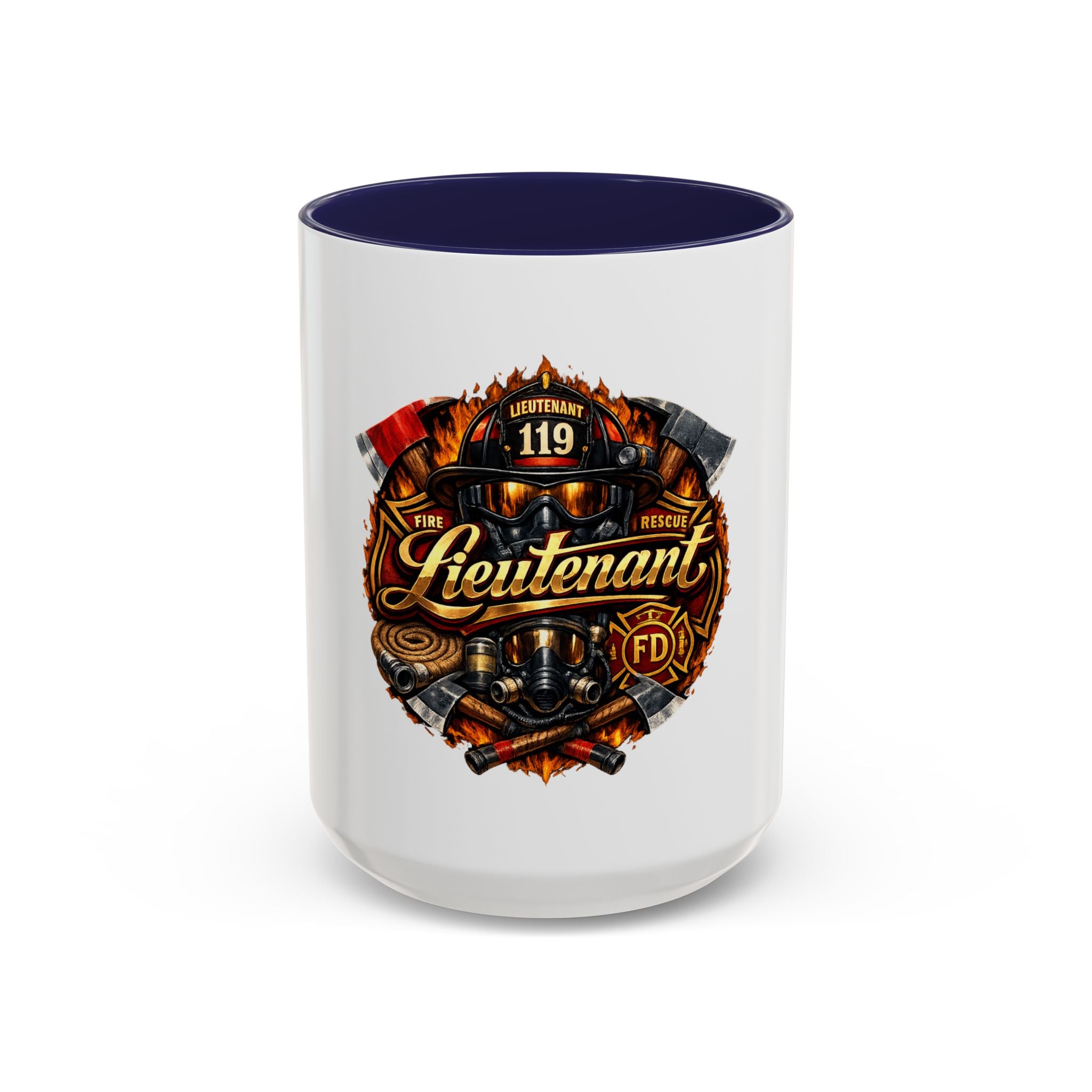 Firefighter Lieutenant Coffee Mug — "Lieutenant" Fire Rescue Emblem (11/15oz)