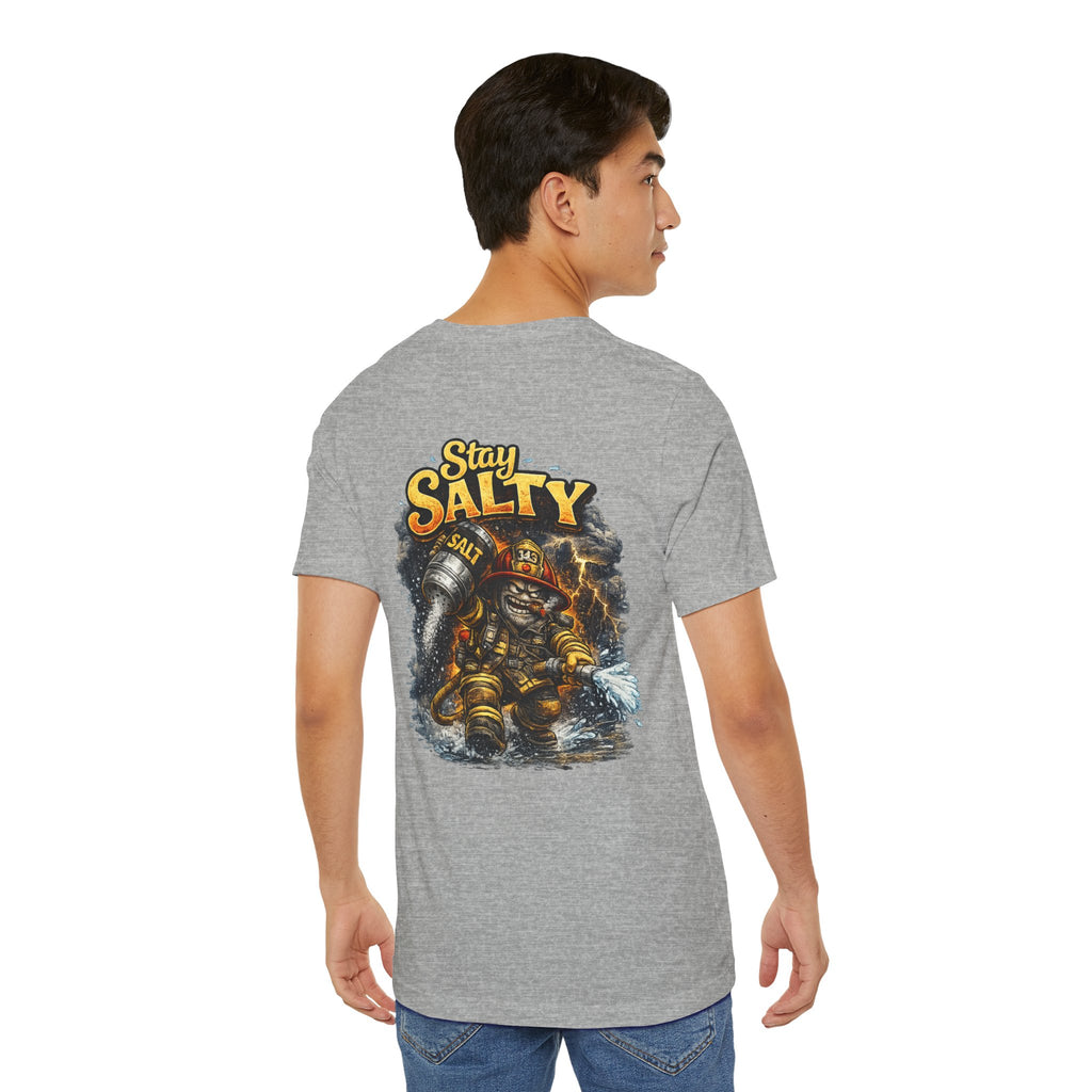 Seasoned Salty Firefighter Tee — Veteran Firefighter Tribute Shirt